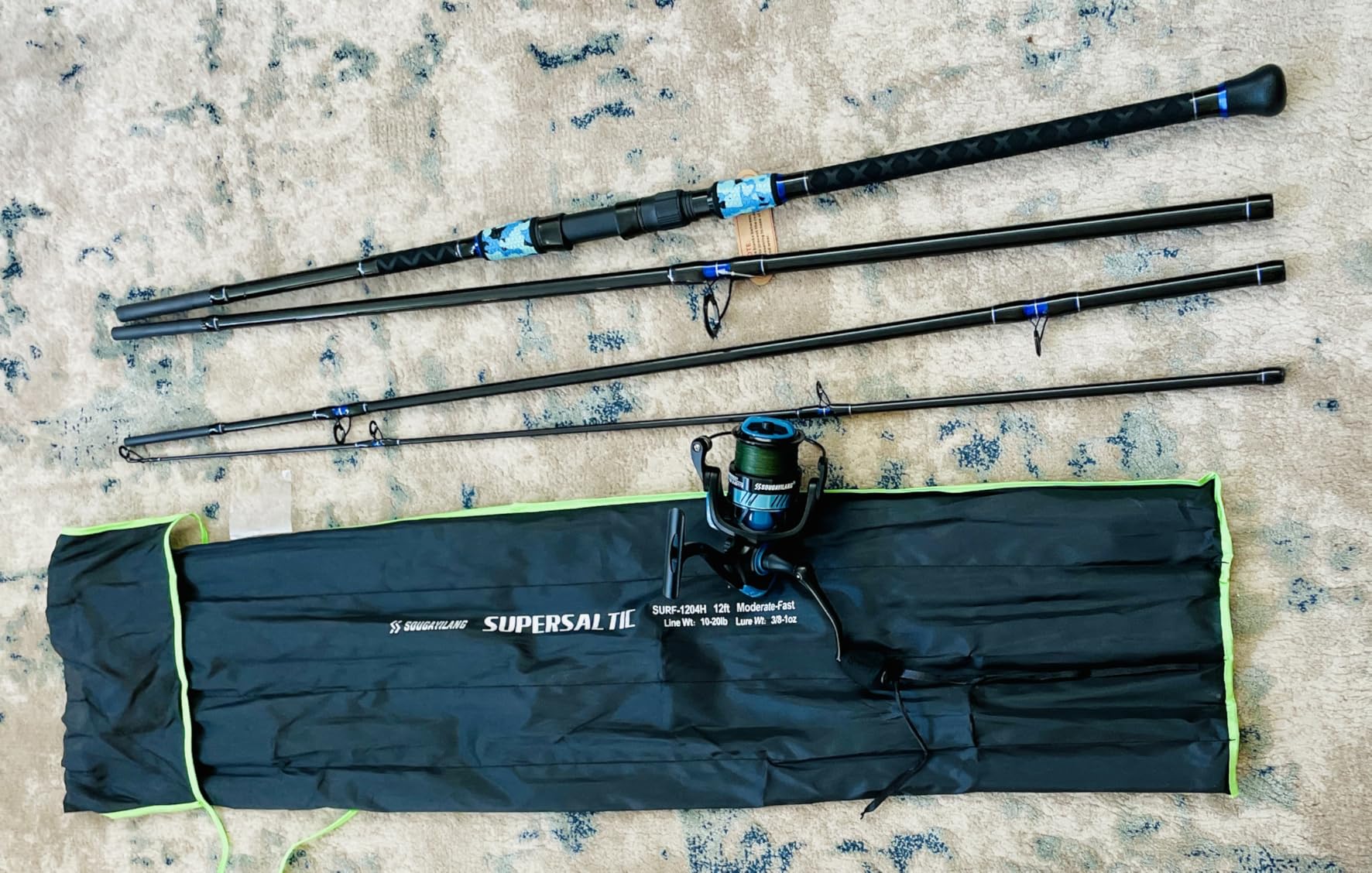 Sougayilang Surf Fishing Rod and Reel Combo, 4 Piece MH/H Saltwater Fishing Combo with 5000 Size Spinning Reel(12'/15') customer photo 2