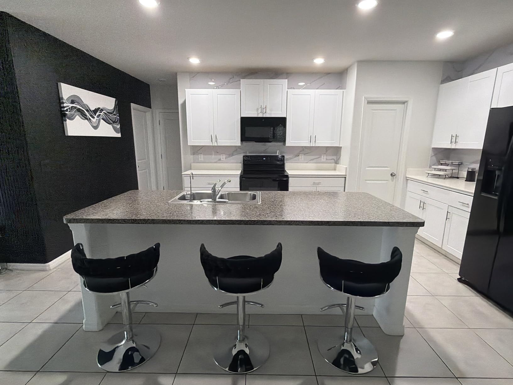 Riknuxi Velvet Bar Stools Set of 3, Counter Height Barstools with Low Back, Gold Swivel Bar Stool for Kitchen Island, Pub (Beige) customer photo 2