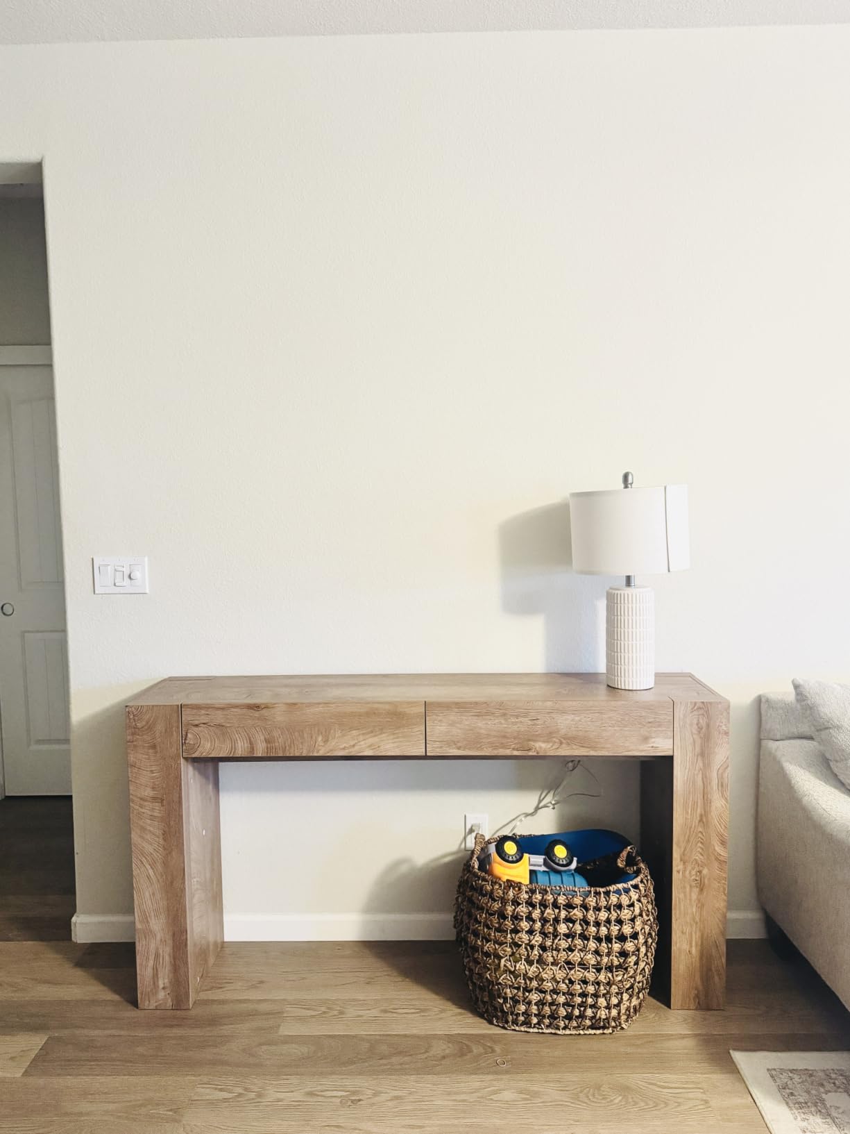 OKD Modern Entryway Console Table, Sofa Table with Drawers, 63