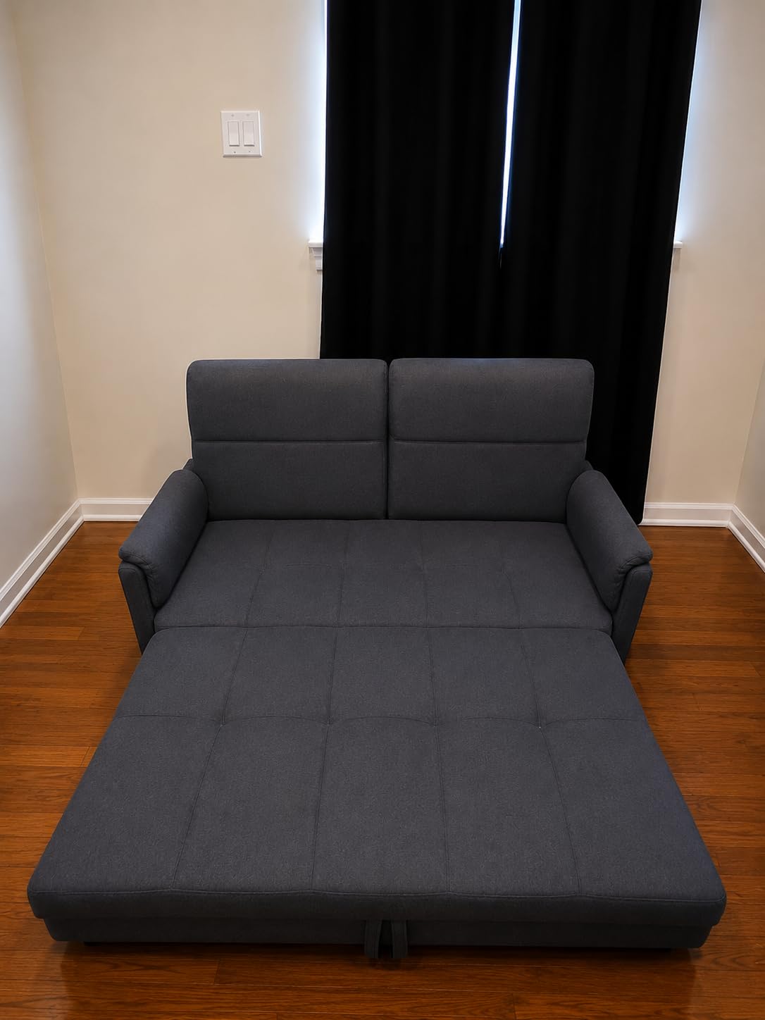 Gizoon Convertible Sofa Bed Modern Couch Bed & Small Loveseat Sleeper, Grey | 3 in 1 Pull out Couch, Space-Saving Design, 5-Position Adjustable Futon Sofa Bed for Living Room, Apartment, Guest Room customer photo 2