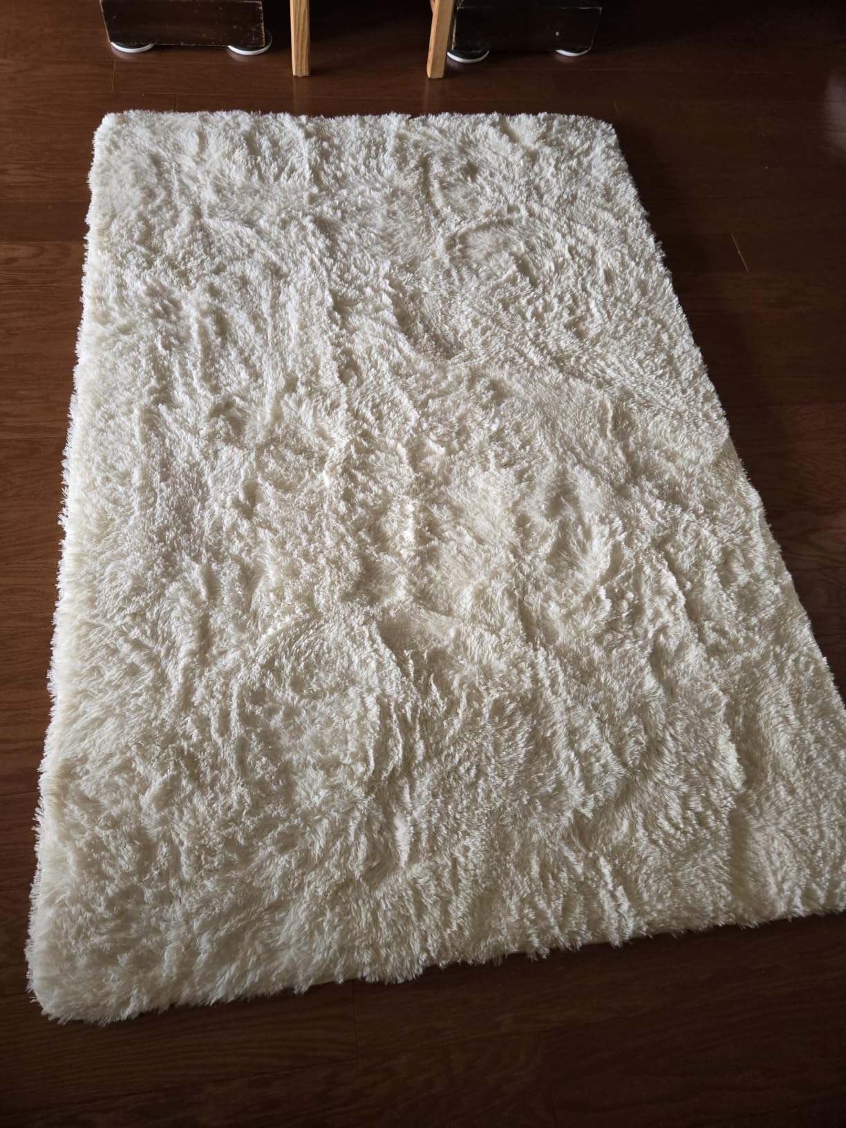 Ophanie Area Rugs for Bedroom, Non-Slip Ivory Fluffy Soft Shag Living Room Carpet, 4x6 Fuzzy Shaggy Plush Nursery Rug for Kids Dorm Decor customer photo 1