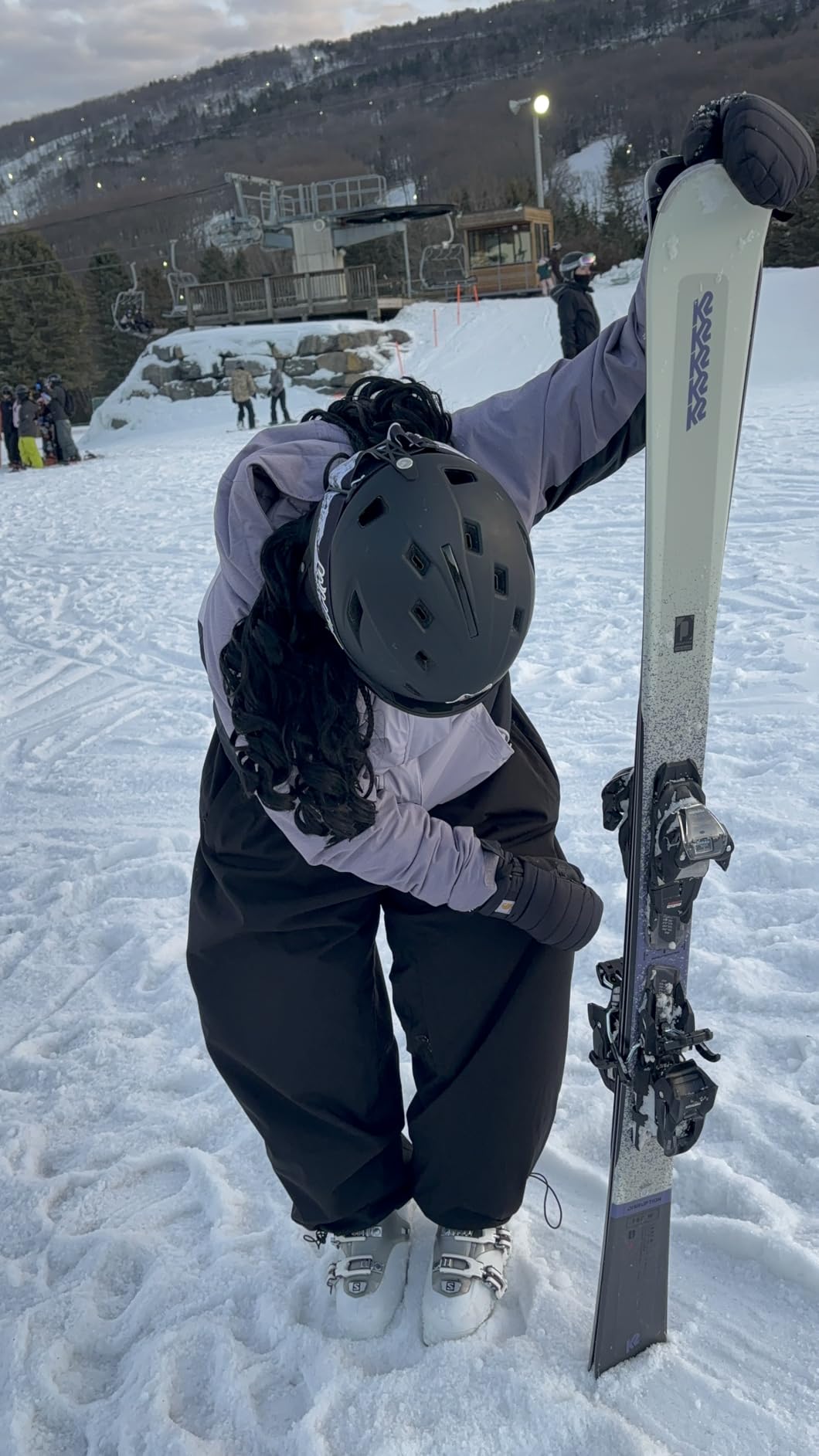GSOU SNOW Mens Womens Snow Pants Baggy Snowboard Ski Pants Waterproof | 15K Waterproof,10K Breathable,Windproof Waist Powder Skirt,Thigh Vent Zippers,Adjustable Waist Drawcord For Ski & Snowboard customer photo 1