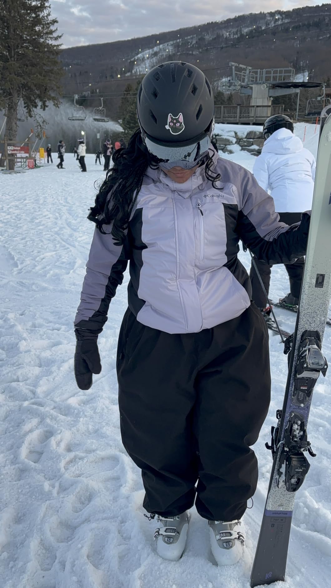 GSOU SNOW Mens Womens Snow Pants Baggy Snowboard Ski Pants Waterproof | 15K Waterproof,10K Breathable,Windproof Waist Powder Skirt,Thigh Vent Zippers,Adjustable Waist Drawcord For Ski & Snowboard customer photo 2