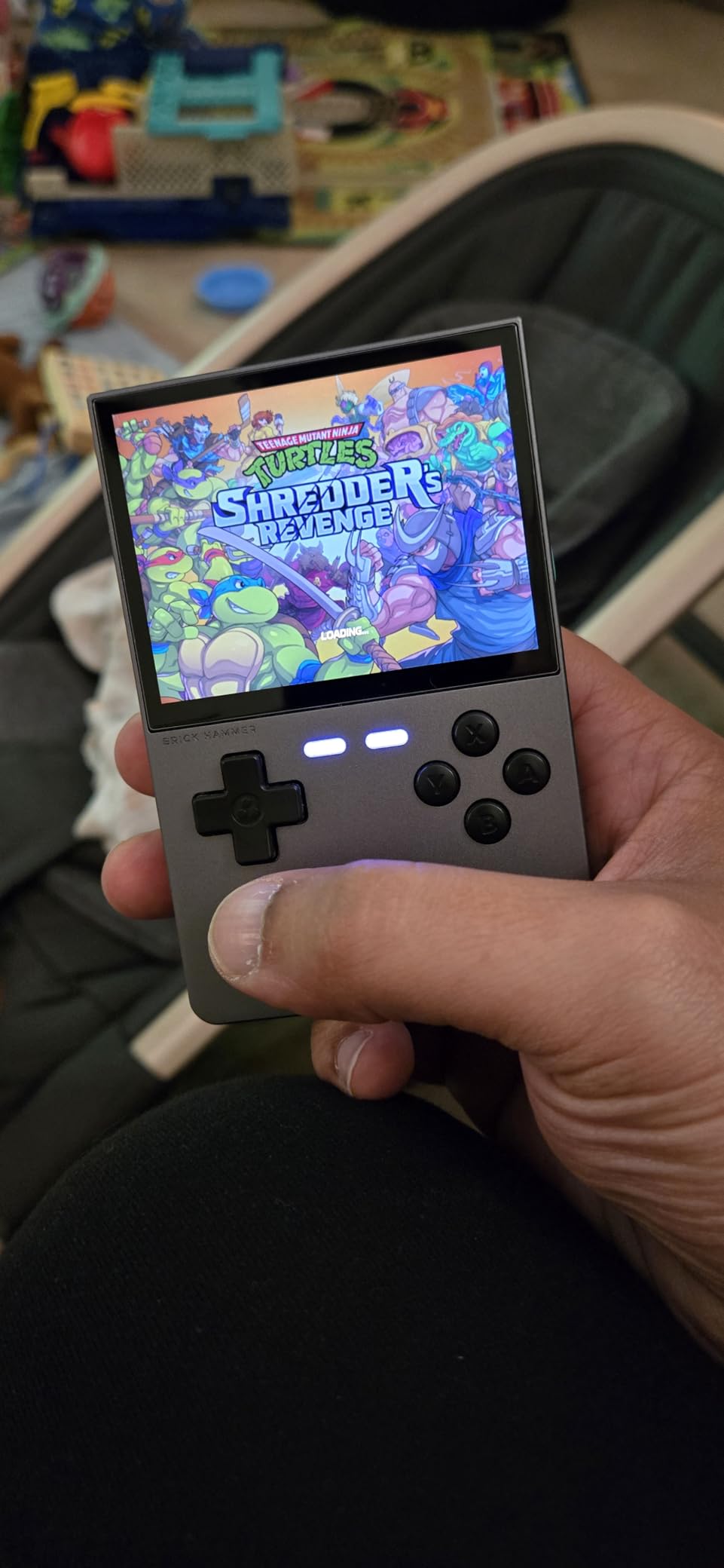 Trimui Brick Hammer Handheld Game Console with 3.2 inch IPS Screen and 3000mAh Battery, Retro Video Games Console with Pre-Installed 64GB TF Card and WiFi Function (Space Gray) customer photo 2