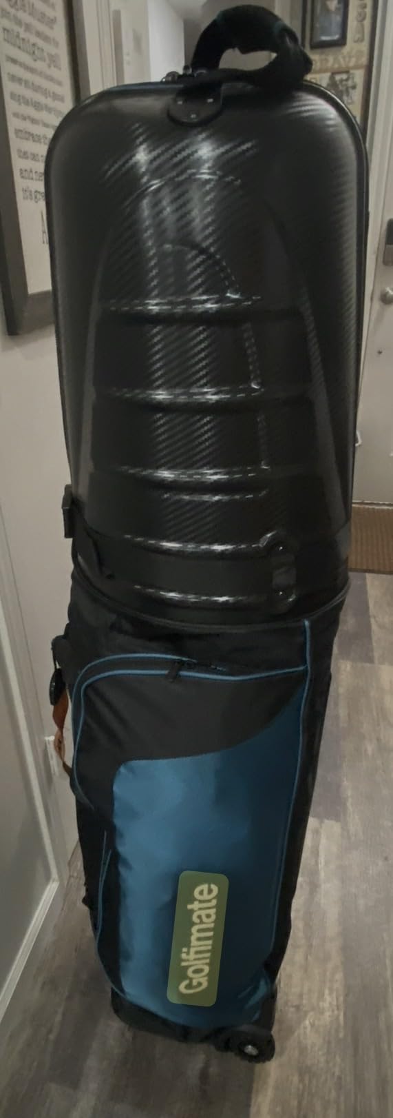 Golf Travel Bags for Airlines with Carbon Fiber Hard Top, Protective Club Traveling Cover with Wheel, Golf Club Carrier Case for Airplanes, Thick Padding, Durable Zippers and 2 Sided Spacious Pockets customer photo 2