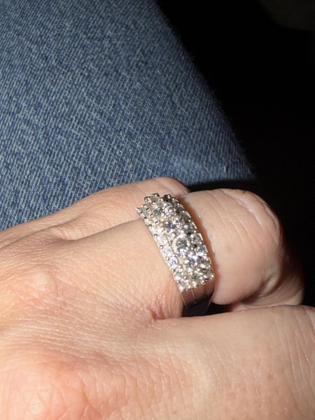 Moissanite Wedding Anniversary Rings, Half Eternity Ring Band | For Wife Sentimental Thank You Gifts, 1.62CT Eternity Band, D Color VVS1, 925 Sterling Silver, White Gold Plated, Size 5-9 customer photo 2