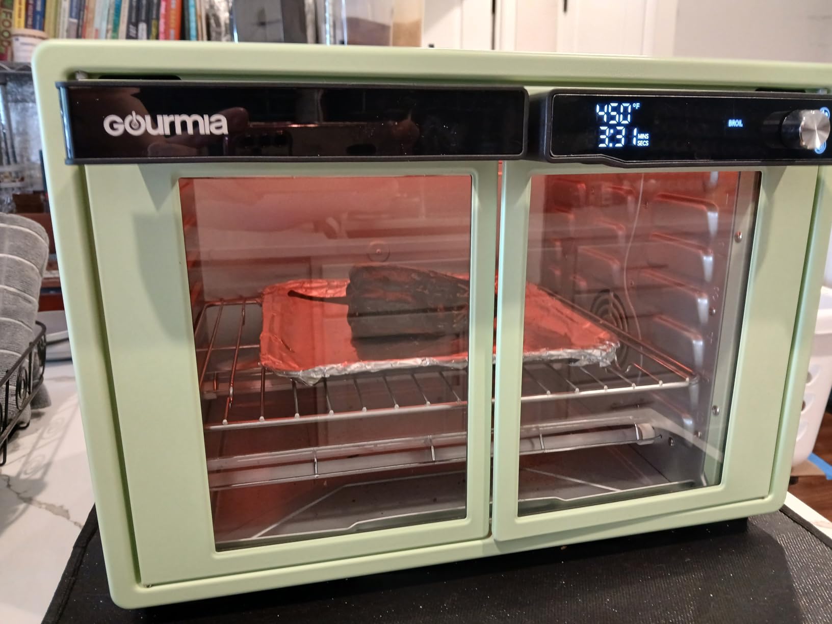 Gourmia French Door Air Fryer Oven - 37 Qt Large Capacity Convection Toaster Oven, FryForce 360°, Digital Display customer photo 2