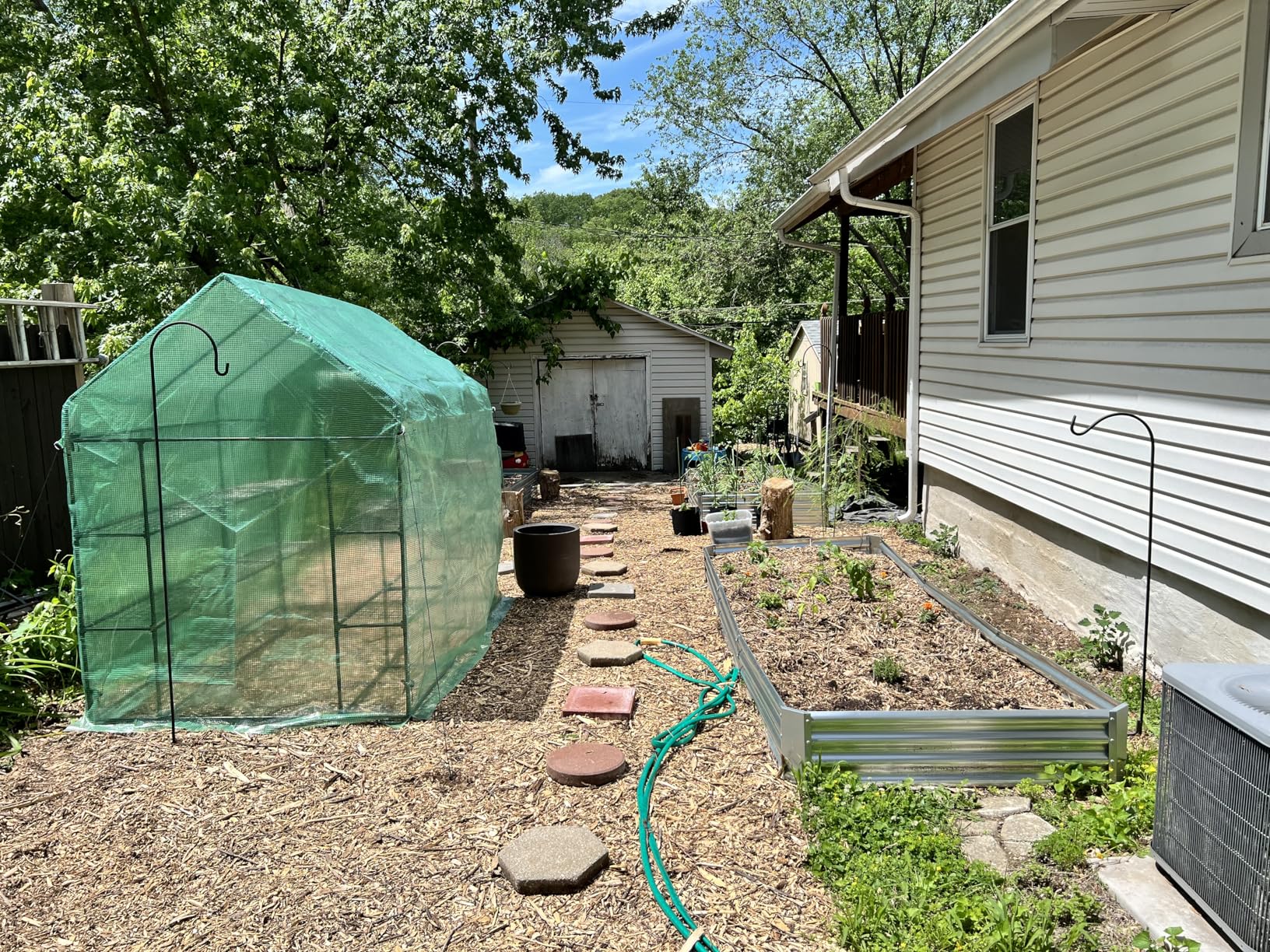 YITAHOME 12x6FT Polycarbonate Greenhouse Large Heavy Duty Green Houses Outdoor Aluminum Greenhouses with Sliding Doors Vent Window Walk-in Greenhouse for Garden Backyard, Silver customer photo 2