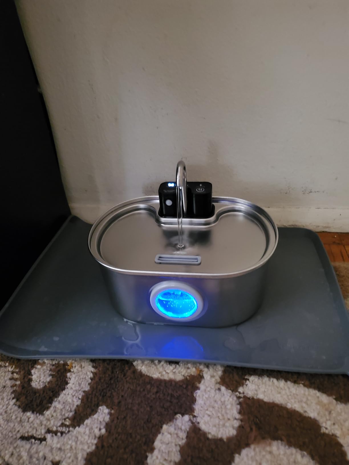 PEKTACO Wireless Cat Water Fountain, 108oz/3.2L Stainless Steel, 3 Filters | 3 smart modes, 25 dB quiet pump, multi-layer filtration, BPA-free parts, dishwasher-safe bowl, easy-clean for daily use customer photo 2