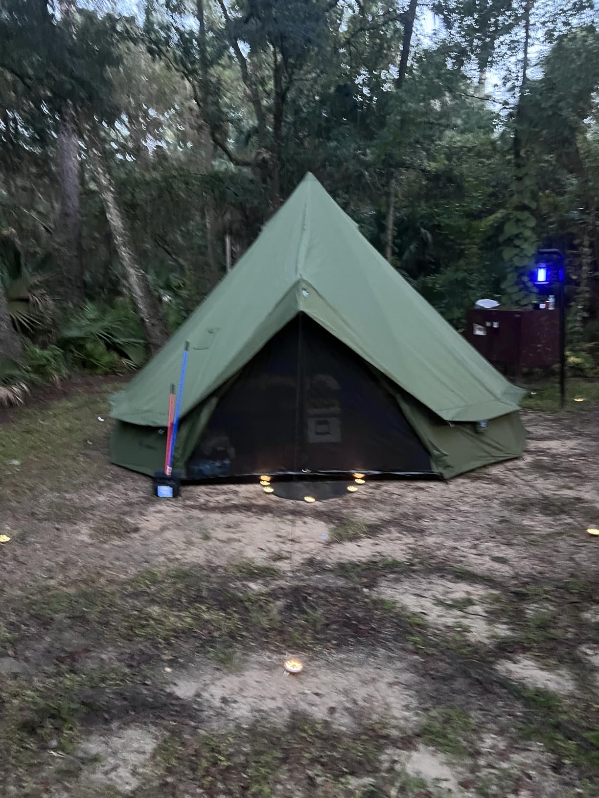 Bell Yurt Tent with Stove Jack, Waterproof Luxury 4 Season Tent 420D Oxford Cloth Green Glamping Tents for Family Outdoor Camping, Hunting, Party, All Year Living customer photo 1