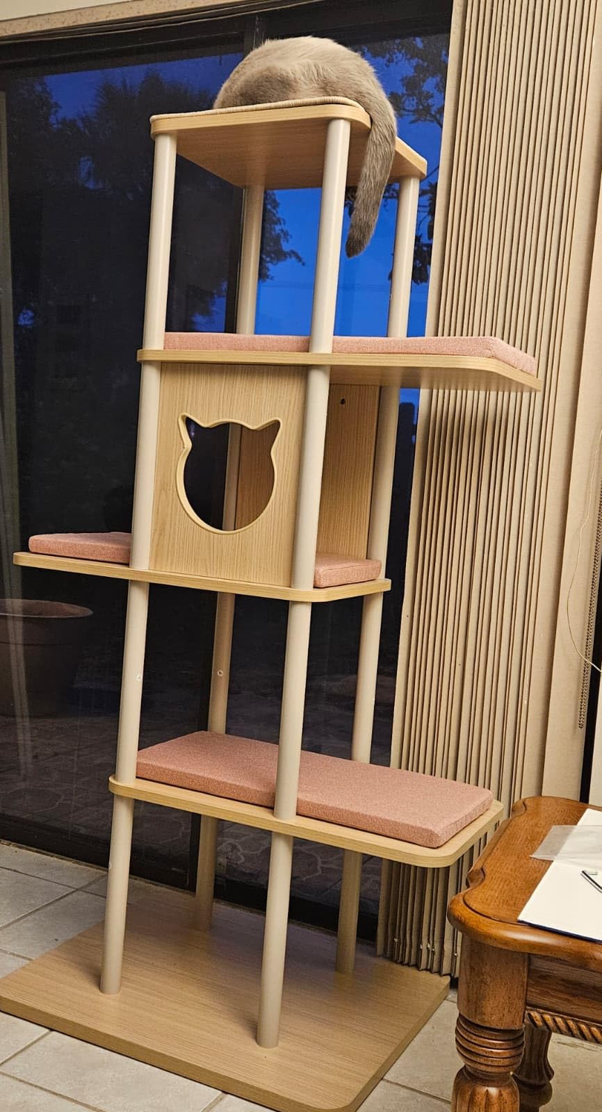 Modern Large Cat Tree, No Wobble, No Tiny Platform for Big Cats | 60 lb Heavy-Duty Frame, 25.6