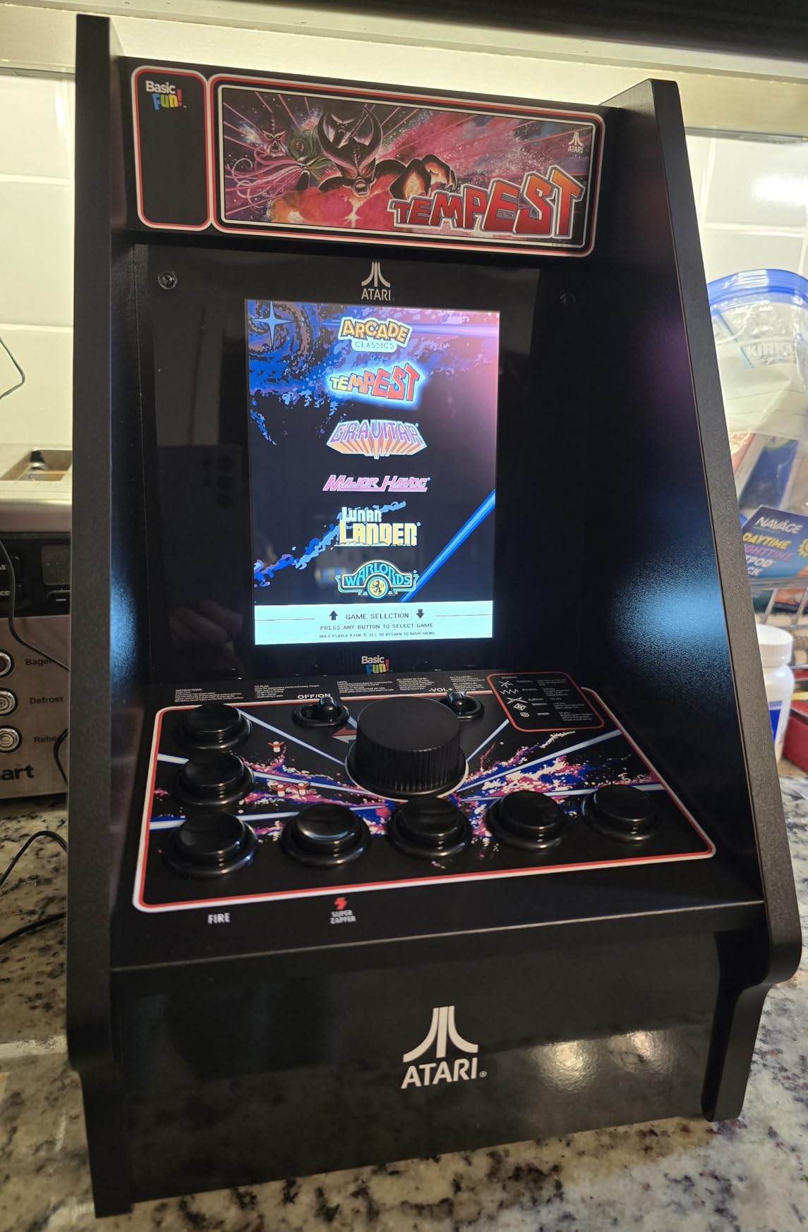 Arcade Classics - Atari Tempest Counter Series Game Machine, 5 Games, 8