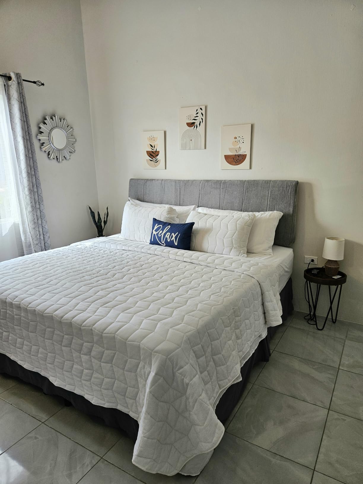 Queen Size Headboard Only-No Assembly, Upholstered Headboard Queen Size Linen Fabric Modern Style Headboards Extra-Thick, Beige customer photo 1