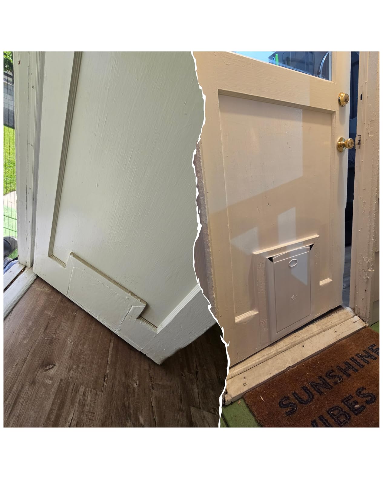 [MAVRICPOWER] Rust Proof Aluminum XL Dog Door for Door | Extra Large Dog Door with 2 Sliding Lock Panels for Extreme Weather, Pet Door for Dogs Up to 220 lbs customer photo 2