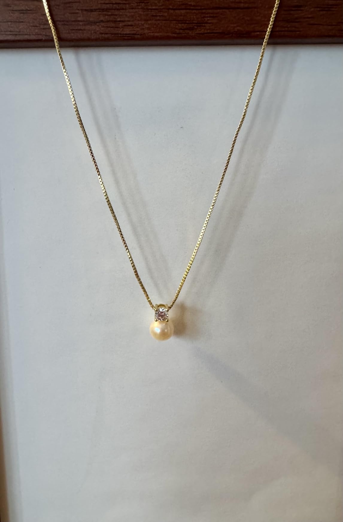 WFYOU Silver Gold Pearl Necklaces for Women 14K Gold Plated Dainty Necklace | Wedding Charm Pendant Necklace, Simple Pearl Necklace Waterproof Non Tarnish, Pearl Jewelry, Mothers Day Bridesmaid Gifts customer photo 1