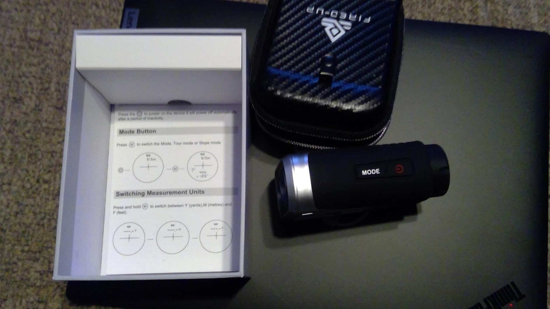 FIRED-UP Golf Rangefinder with Slope, 1000 Yard Laser, Magnetic, 6X | 0.5 Yard Accuracy, Flag Lock Vibration, Tour Mode, USB-C Rechargeable, No Subscription, Carry Case, Gift for Men & Women customer photo 1