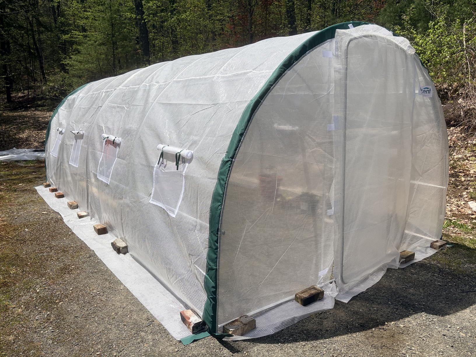 Quictent 25x10x6.6 FT Premium Greenhouse for Outdoors with 2 Door Frames | Reinforced Top Structure & Cover, Large Heavy Duty Walk-in Tunnel Hoop Green House for Garden Backyard Flower Winter, White customer photo 2