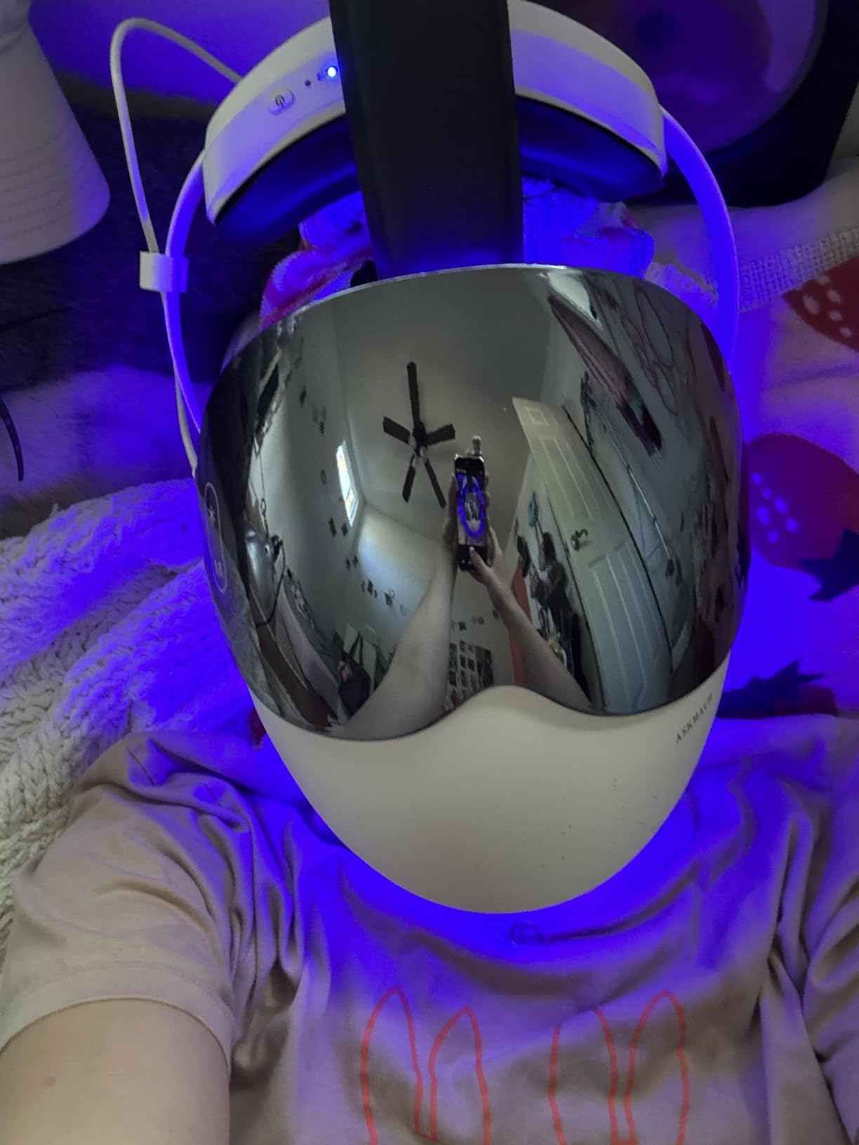 Red Light Therapy for Face, FDA Cleared LED Face Mask, Sapphire Blue - Truly Wireless, 396 Gold-Wire LEDs, 7 Light Modes, 20+ Sessions/Charge, Full-Face Coverage, Travel-Friendly, 3-Year Warranty customer photo 2