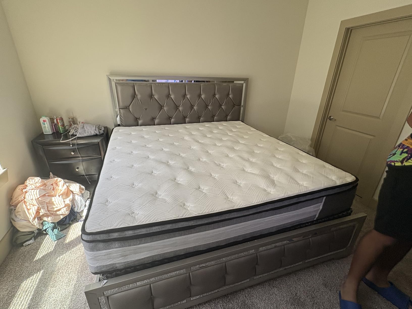 King Size Mattress, 14 Inch Cooling Hybrid King Mattress in a Box, Medium Firm with Gel Memory Foam & Pocket Coils, Motion Isolation, Pressure Relief, CertiPUR-US customer photo 1