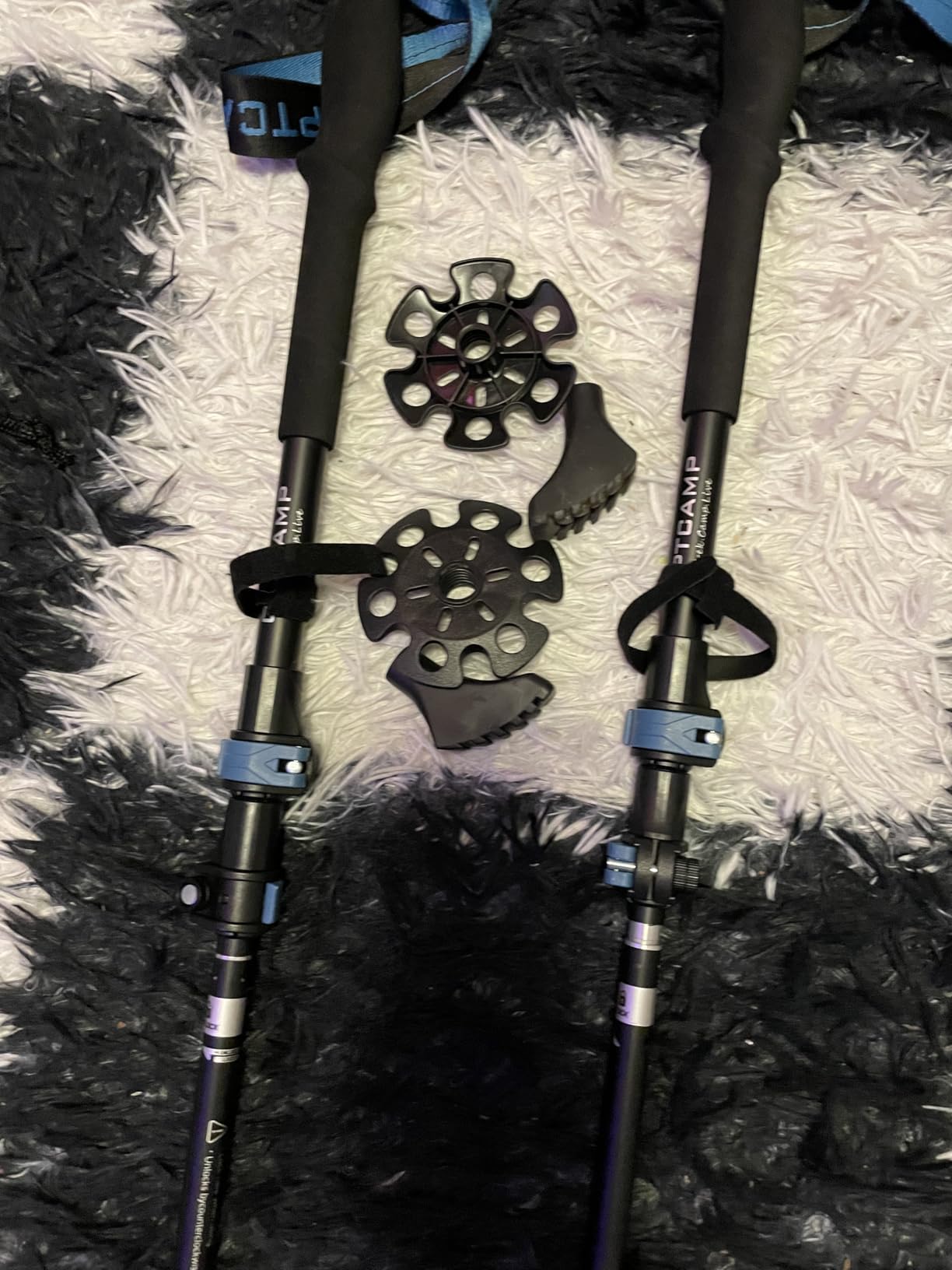 GPTCAMP Aluminum Collapsible Trekking Poles with EVA Grips | Adjustable Hiking Poles, Ultralight Travel,Quick Locks, All-Terrain, Walking Sticks for Men & Women,Single or Pair customer photo 2