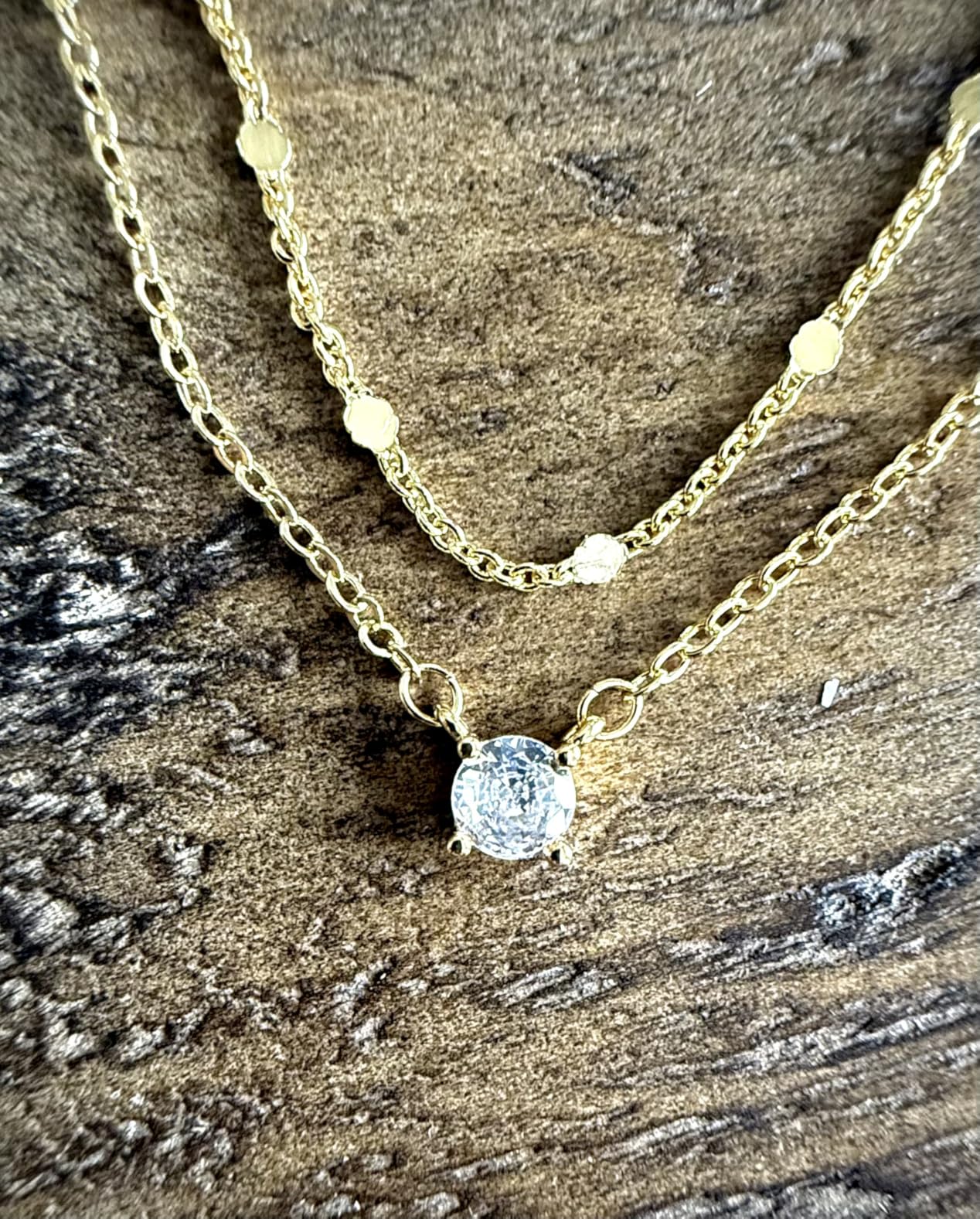 Coshilta Layered Gold Necklaces for Women, 14K Plated Gold Sterling Silver Plated Dainty Pendant Necklace Set with Cubic Zirconia,Stackable Chain Choker,Trendy Personalized Jewelry Gift Non Tarnish customer photo 2