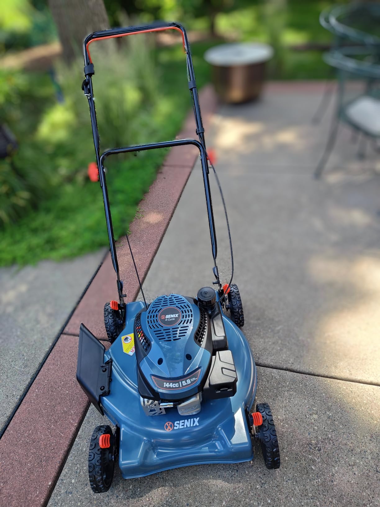 SENIX 22 Inch Gas Lawn Mower, 201cc 4-Cycle OHV Engine, Variable Speed Rear Wheel Self-Propelled Mower, 3-in-1 Mower with Bagging, Mulching & Side Discharge customer photo 1