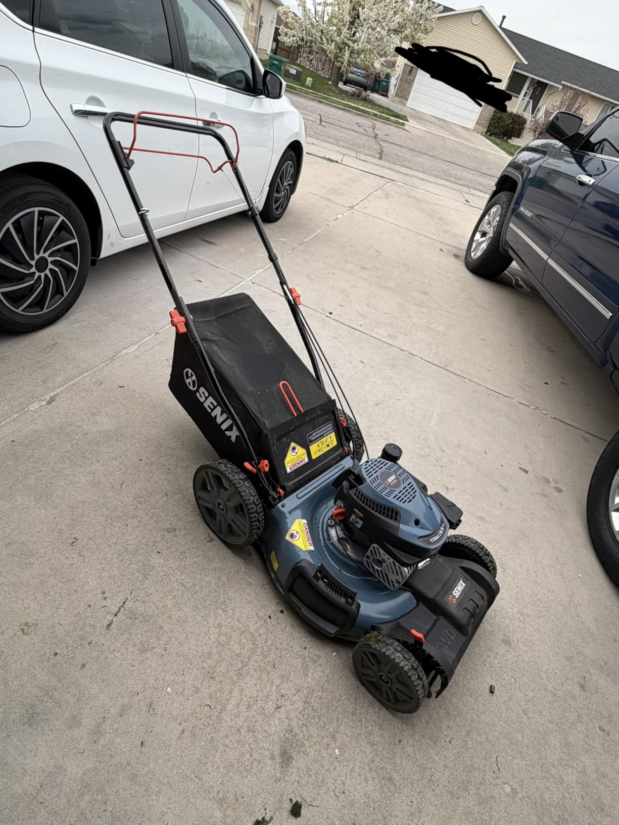SENIX 22 Inch Gas Lawn Mower, 201cc 4-Cycle OHV Engine, Variable Speed Rear Wheel Self-Propelled Mower, 3-in-1 Mower with Bagging, Mulching & Side Discharge customer photo 2
