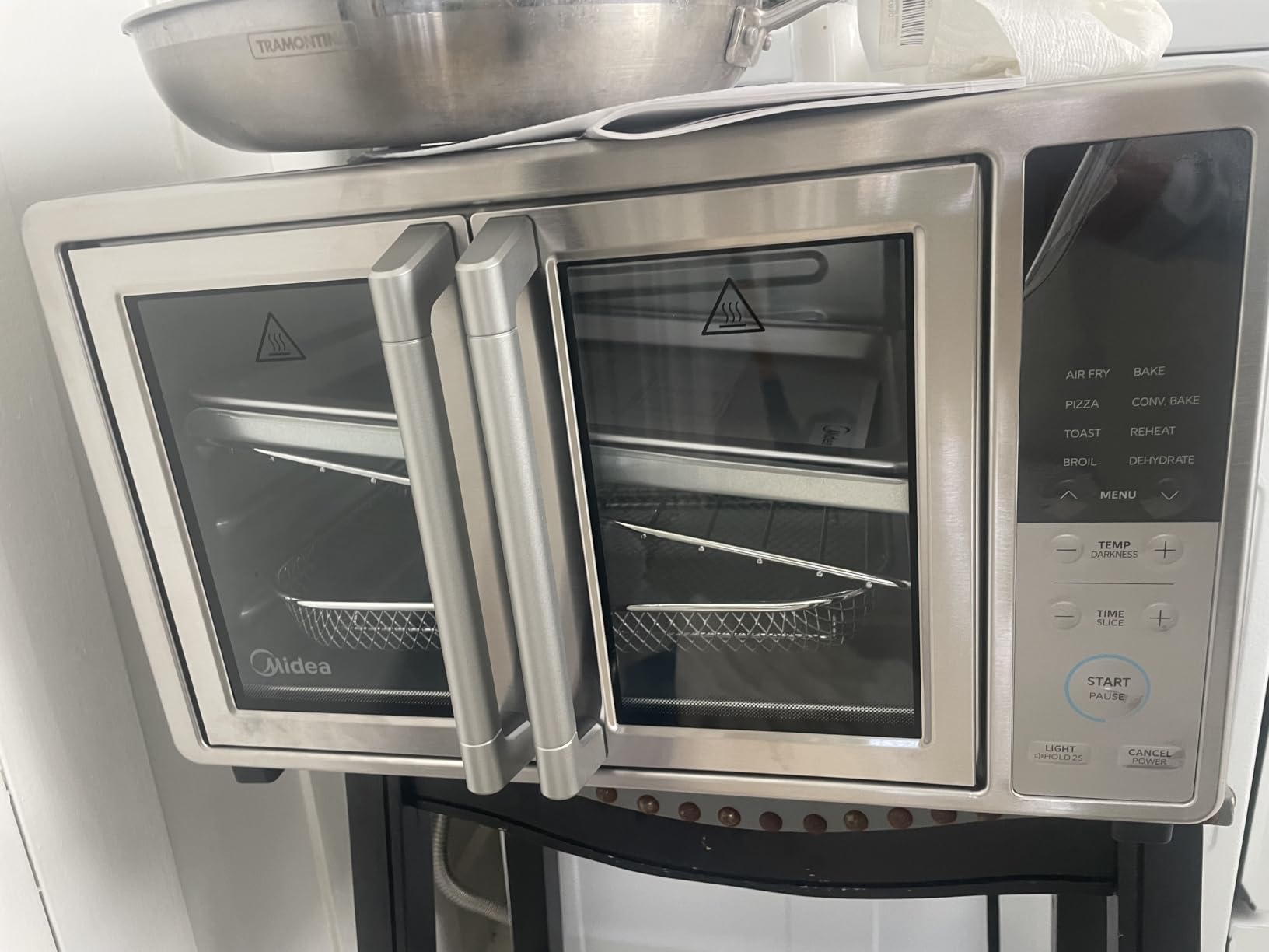 Midea Flexify Slim 8-in-1 French Door Toaster Oven Air Fryer Combo, 25QT | Compact Countertop Oven with Infrared SpeedHeat customer photo 2