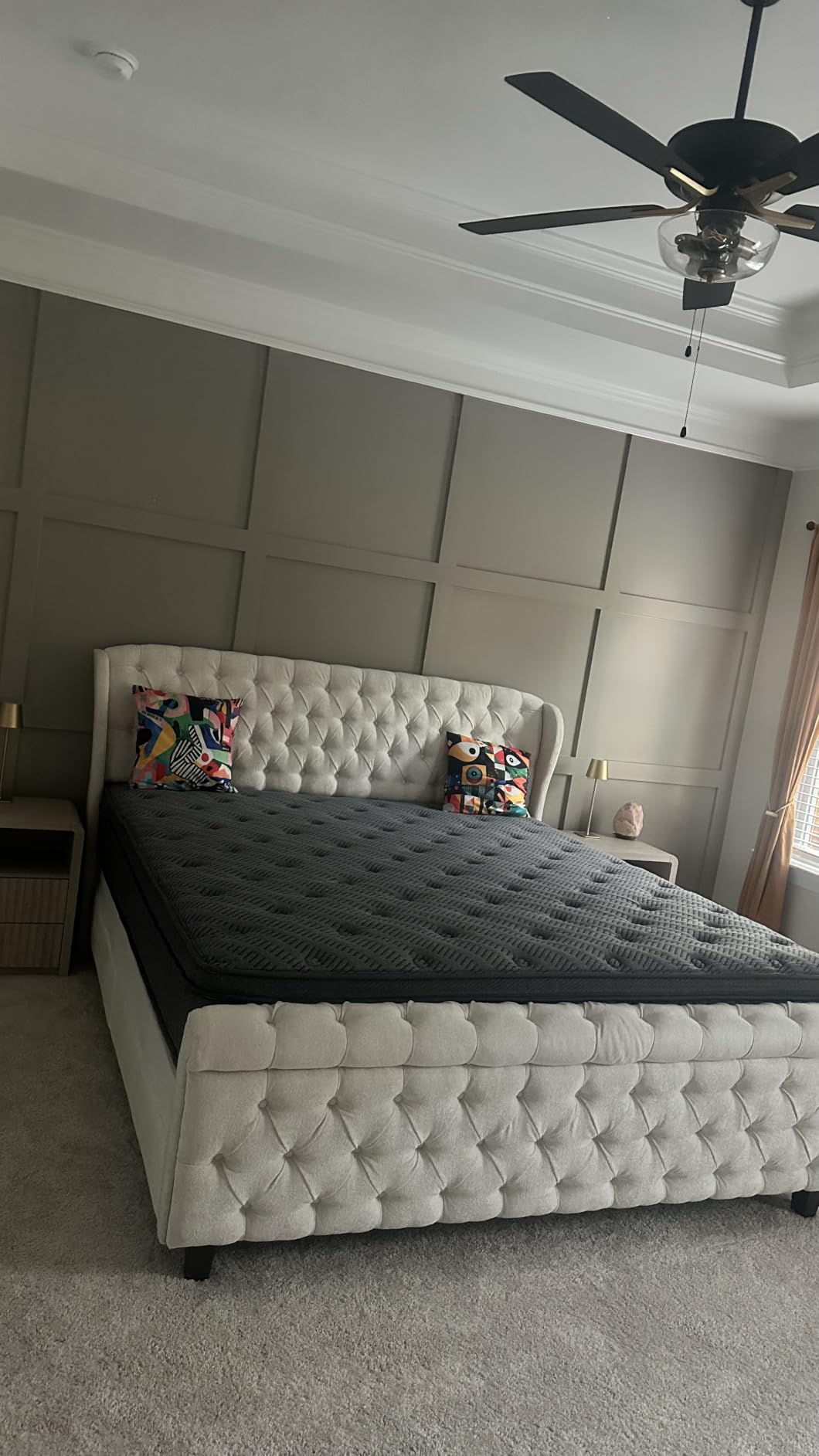 inight 14 Inch King Hybrid Mattress, Medium Firm, Cooling Foam Pocket Coil | Supportive medium-firm feel; the spine stays aligned with less pressure; breathable pocket coils sleep cooler, quiet motion customer photo 1