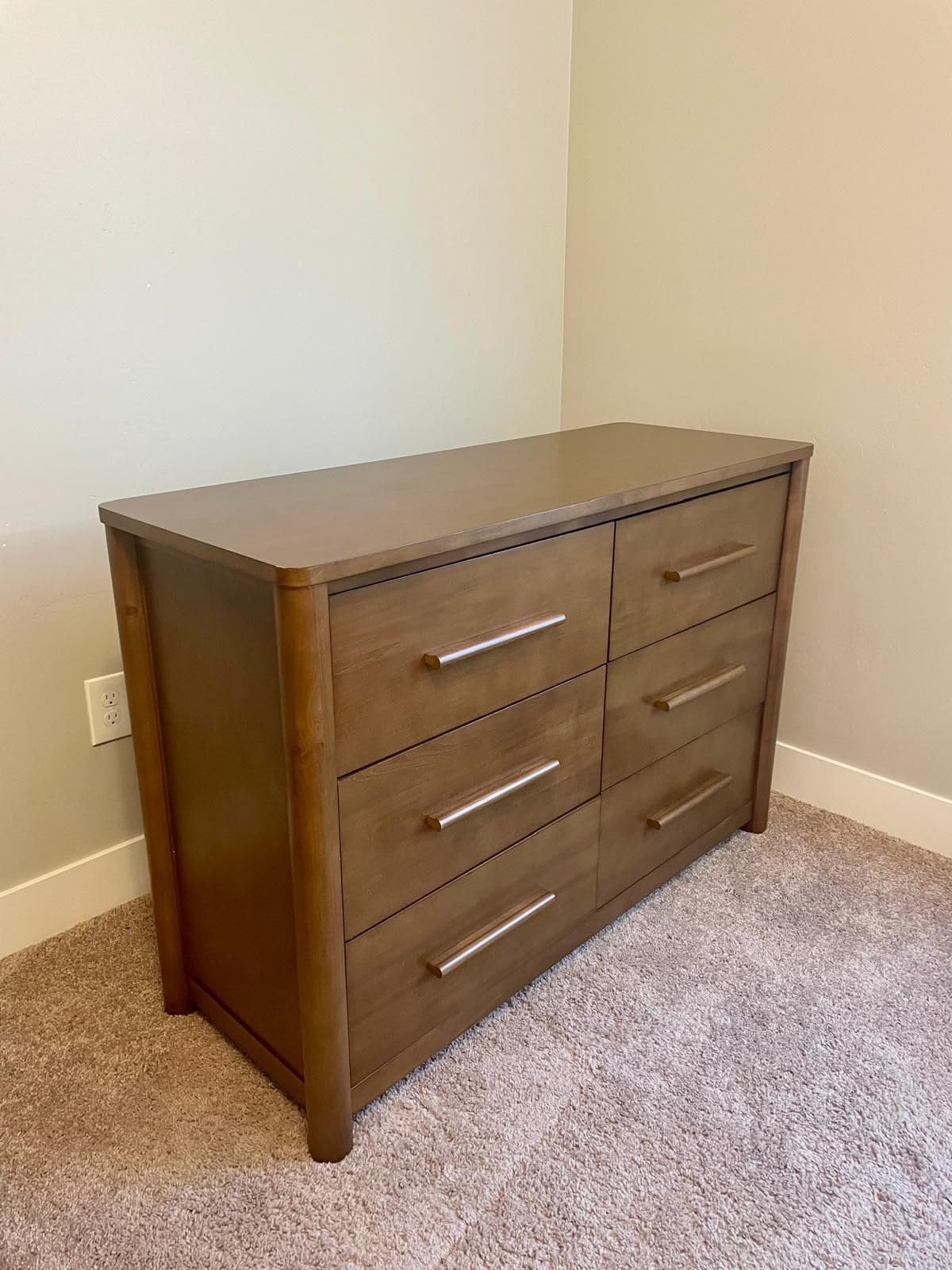 Storkcraft Malta 6 Drawer Dresser, Frosted Oat | GREENGUARD Gold Certified, Wood Dresser for Bedroom, Nursery & Kids Bedroom Storage, Safety Interlocking Drawer System customer photo 1