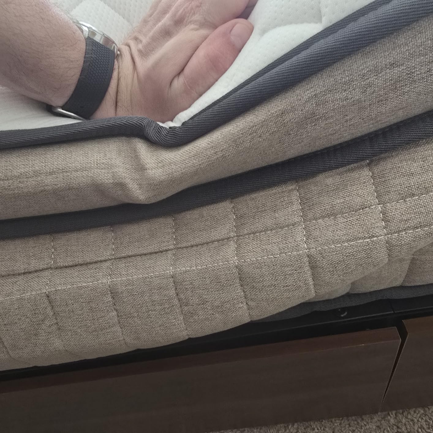 BedStory Firm King Mattress 12 inch - Pain-Relieving Hybrid Mattress for Extra Lumbar & Hip Support - No Sagging Bed in a Box - 365-Night Trial - No Odor, Fiberglass-Free, CertiPUR-US Certified customer photo 1