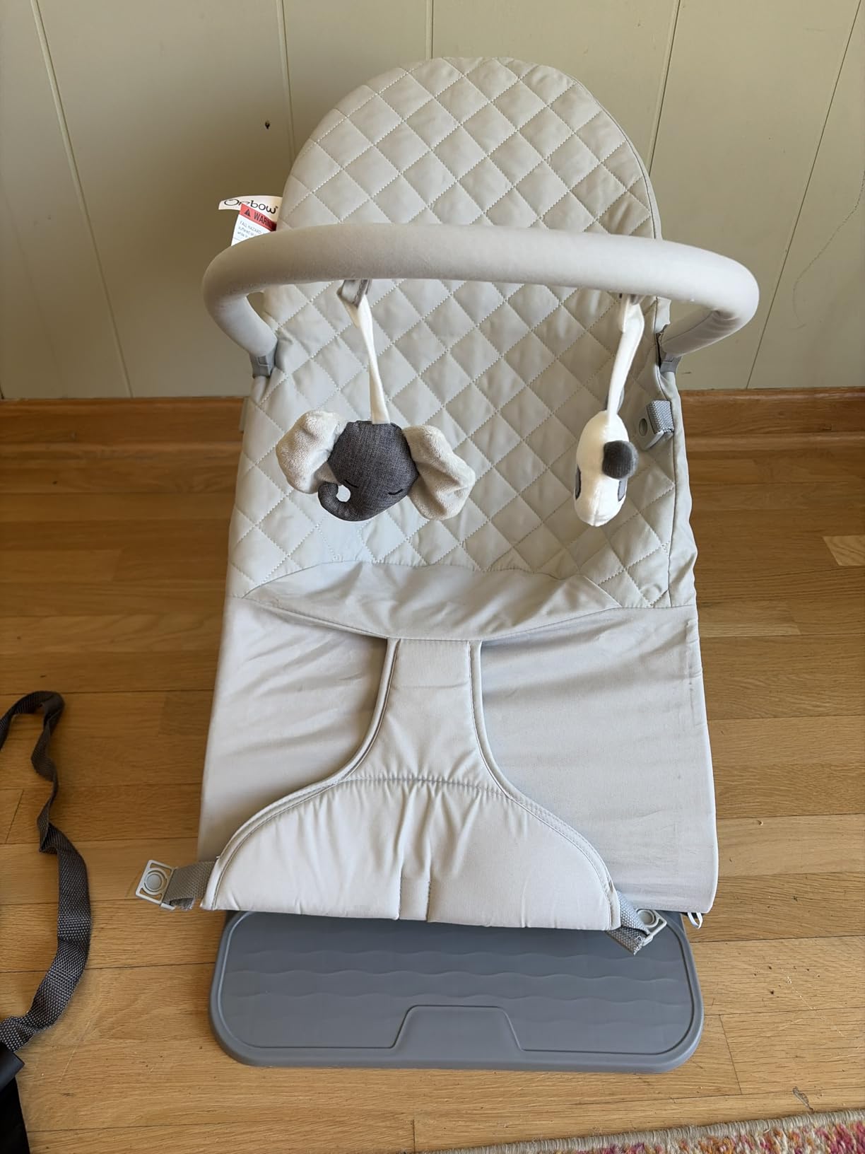 Orzbow Baby Bouncer Seat, Portable Infant Chair, 0-18 Months, Up to 20 lbs | Foldable & Lightweight, Ergonomic 3-Positions Recline for Baby's Comfort, Removable Play Bar, Washable Cover, ASTM Certified customer photo 2