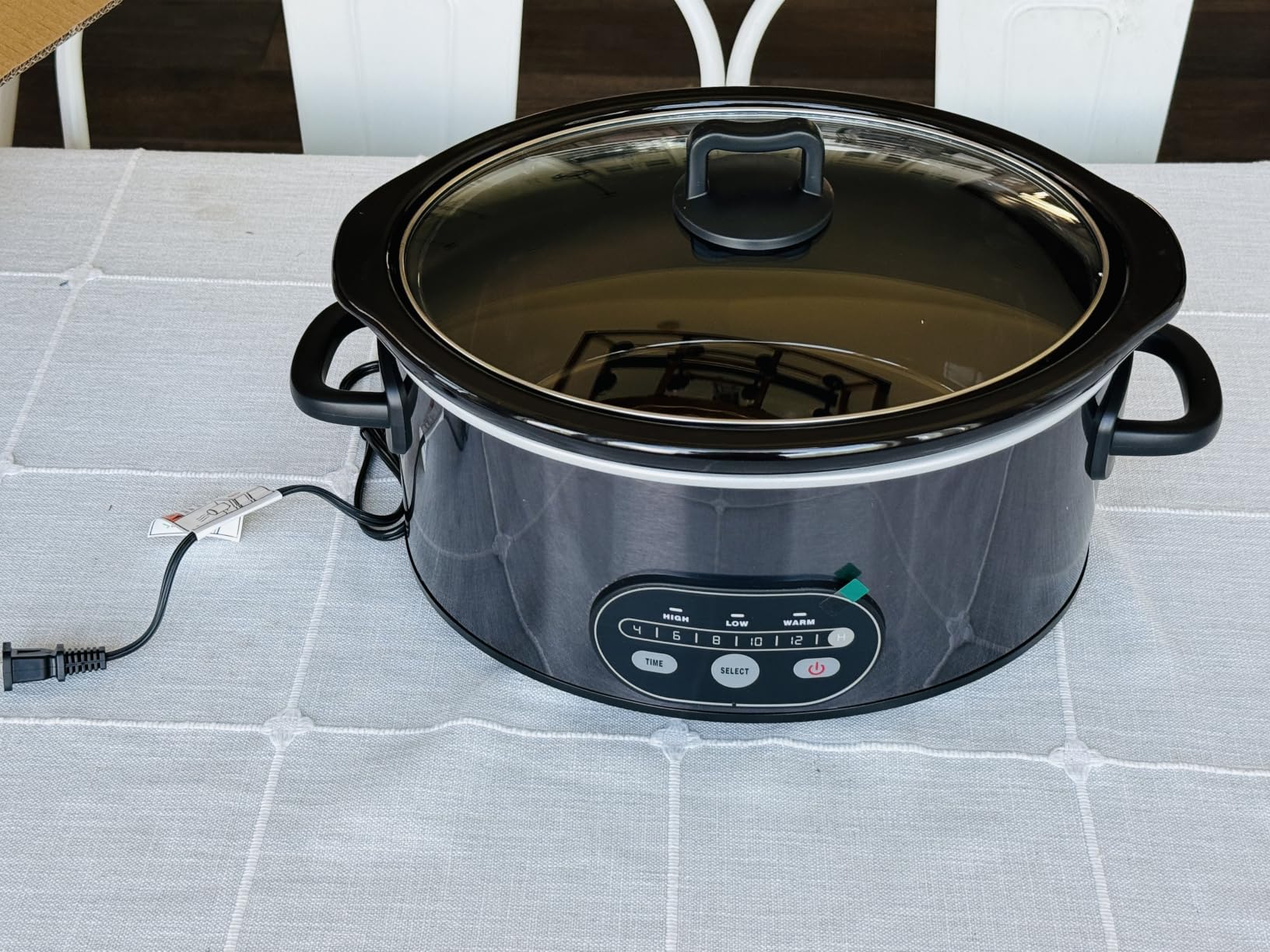 OLIXIS Slow Cooker 6 Quart, Ceramic Nonstick Coating, Programmable Slow Cooker with Dishwasher Stoneware Pot and Tempered Glass Lid, Multi Cookers with 3 Temperature, 35in Tangle Free Cord, Black customer photo 2