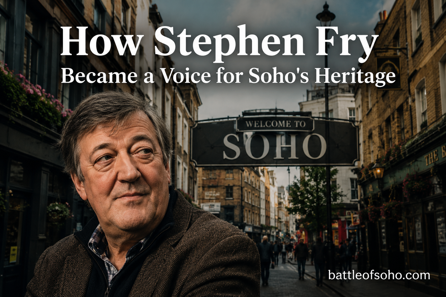 How Stephen Fry Became a Voice for Soho's Heritage