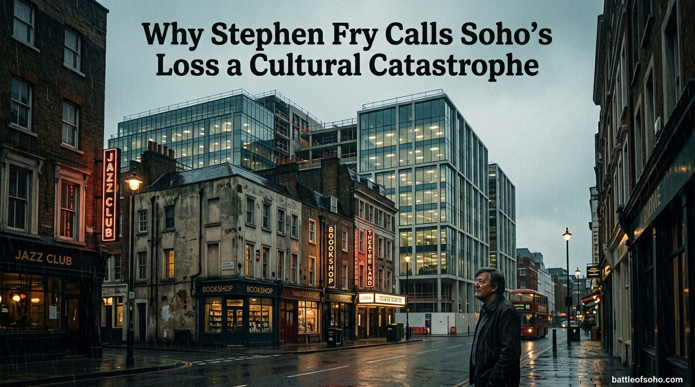 Why Stephen Fry Calls Soho's Loss a Cultural Catastrophe