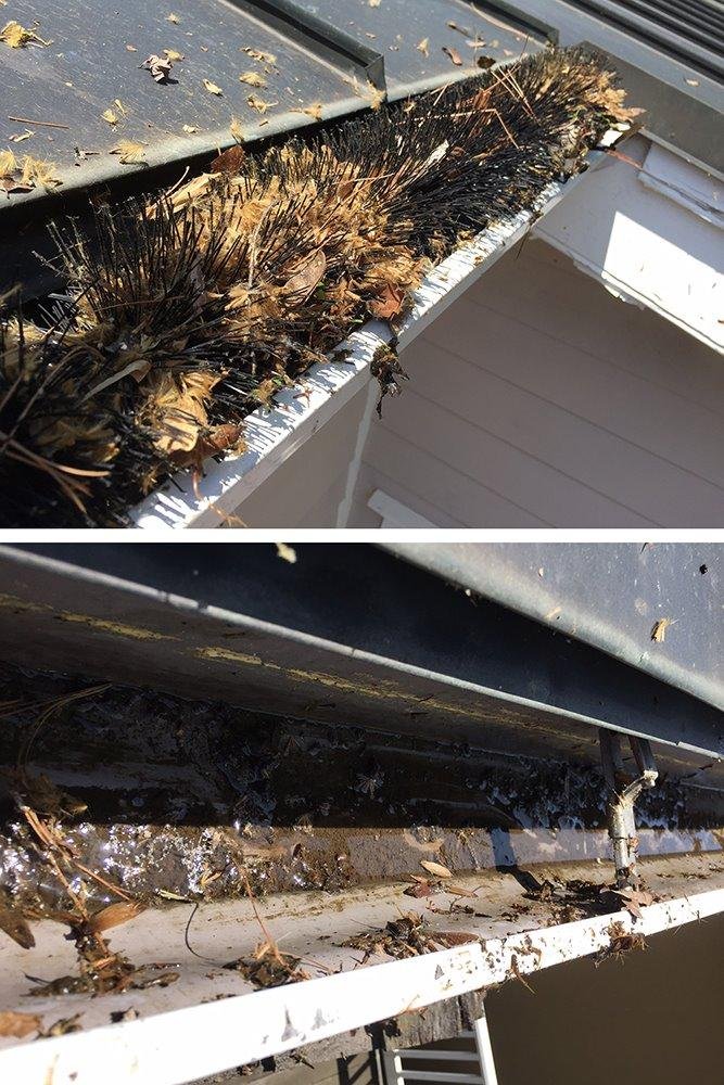 GutterBrush 4.25 inch Gutter Guards, Fits 5 Inch Gutters, 30 Ft Leaf Filter, DIY gutter guard and leaf filter blocks leaves and debris, reduces cleaning and keeps water flowing customer photo 1