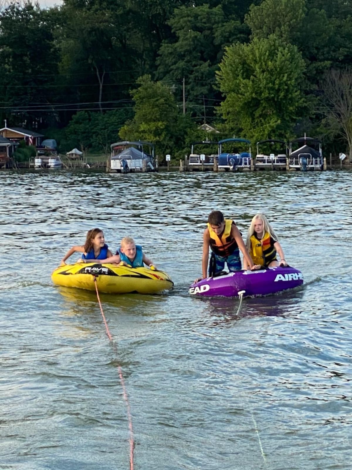 RAVE Sports Razor Inflatable Towable Tube, 1-2 Riders, Unique Skim-Fast Bottom Coating, Nylon Cover, Four Foam-Filled Reinforced Handles, Quick Connect Tow Point, Boat Tubes and Towables customer photo 2