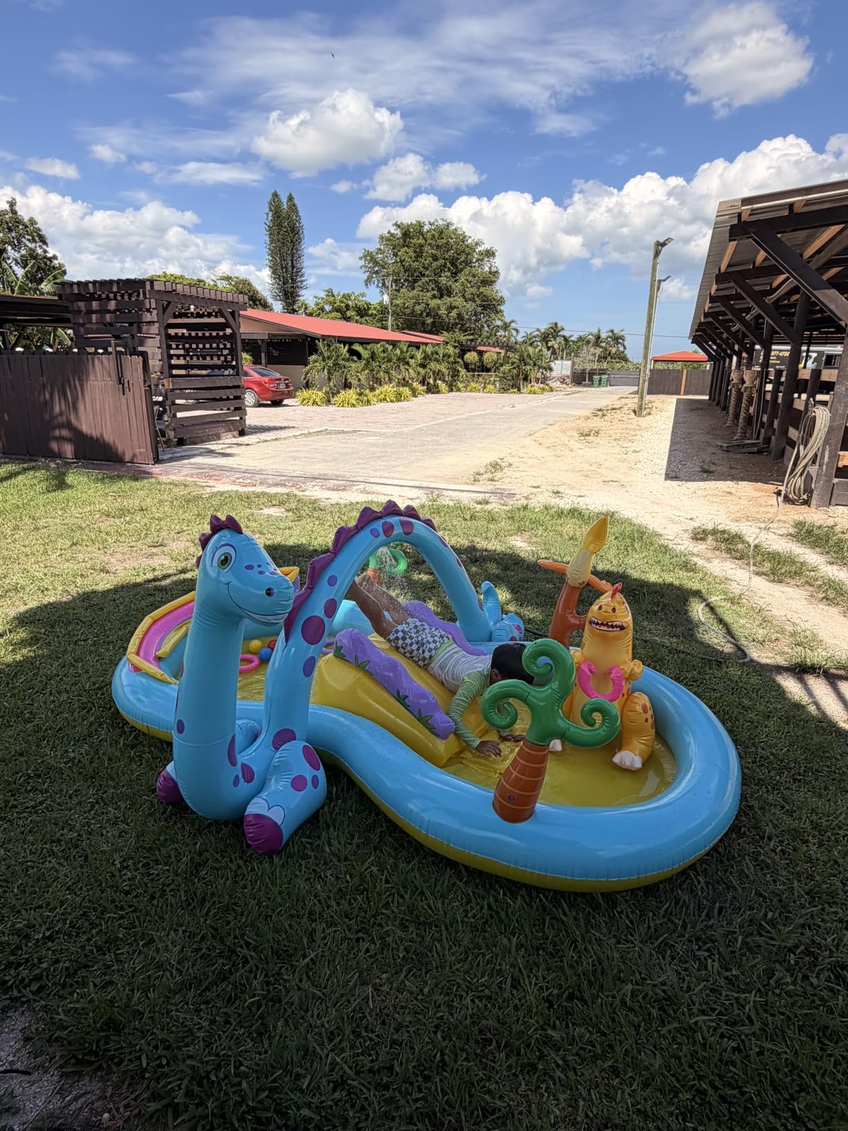 INTEX Rainbow Ring Inflatable Mini Water Slide Park & Kiddie Swimming Pool | 57453EP - Blow Up Play Center with Sprinkler, Pool Toys, and Fun Games for Kids Ages 2 and Up customer photo 1