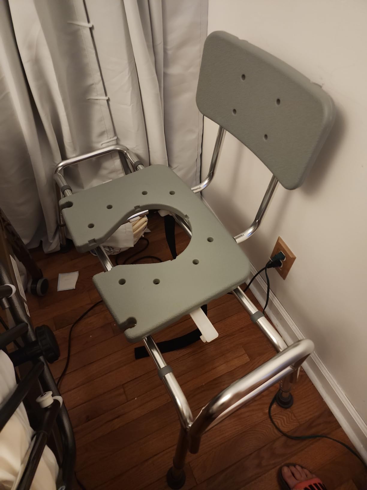 DMI Tub Transfer Bench and Shower Chair with Non Slip Aluminum Body, FSA Eligible, Adjustable Seat Height and Cut Out Access, Holds Weight up to 400 Lbs, Bath and Shower Safety, Transfer Bench customer photo 1