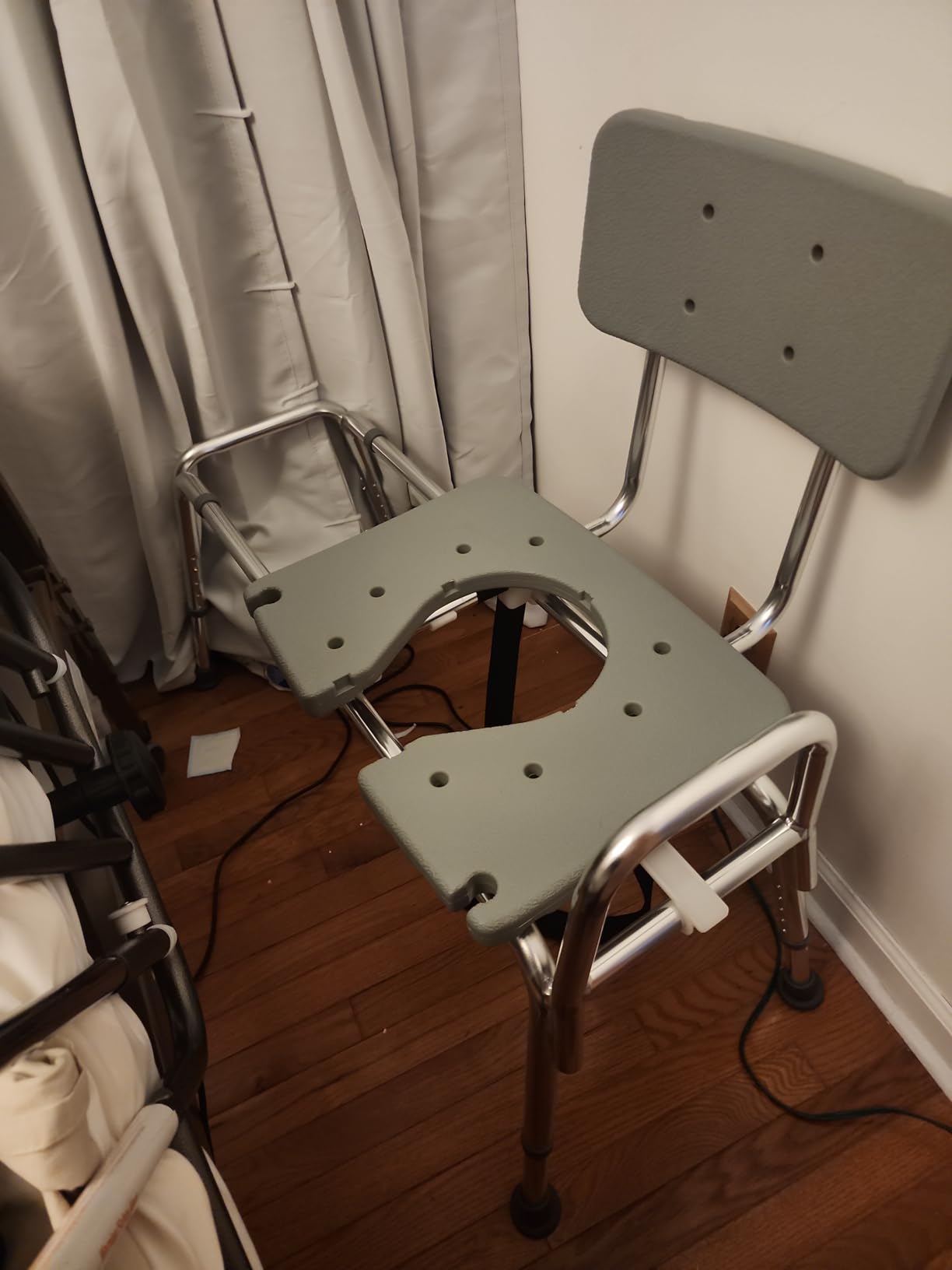 DMI Tub Transfer Bench and Shower Chair with Non Slip Aluminum Body, FSA Eligible, Adjustable Seat Height and Cut Out Access, Holds Weight up to 400 Lbs, Bath and Shower Safety, Transfer Bench customer photo 2