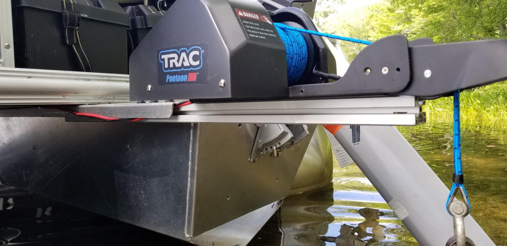 Camco TRAC Outdoors Pontoon 35-G3 Electric Boat Anchor Winch - Easy-to Operate & Features a High-Efficiency, 12-Volt DC, All Steel Gear Motor & 100-feet Pre-Wound Double-Braid Anchor Rope (69003) customer photo 2