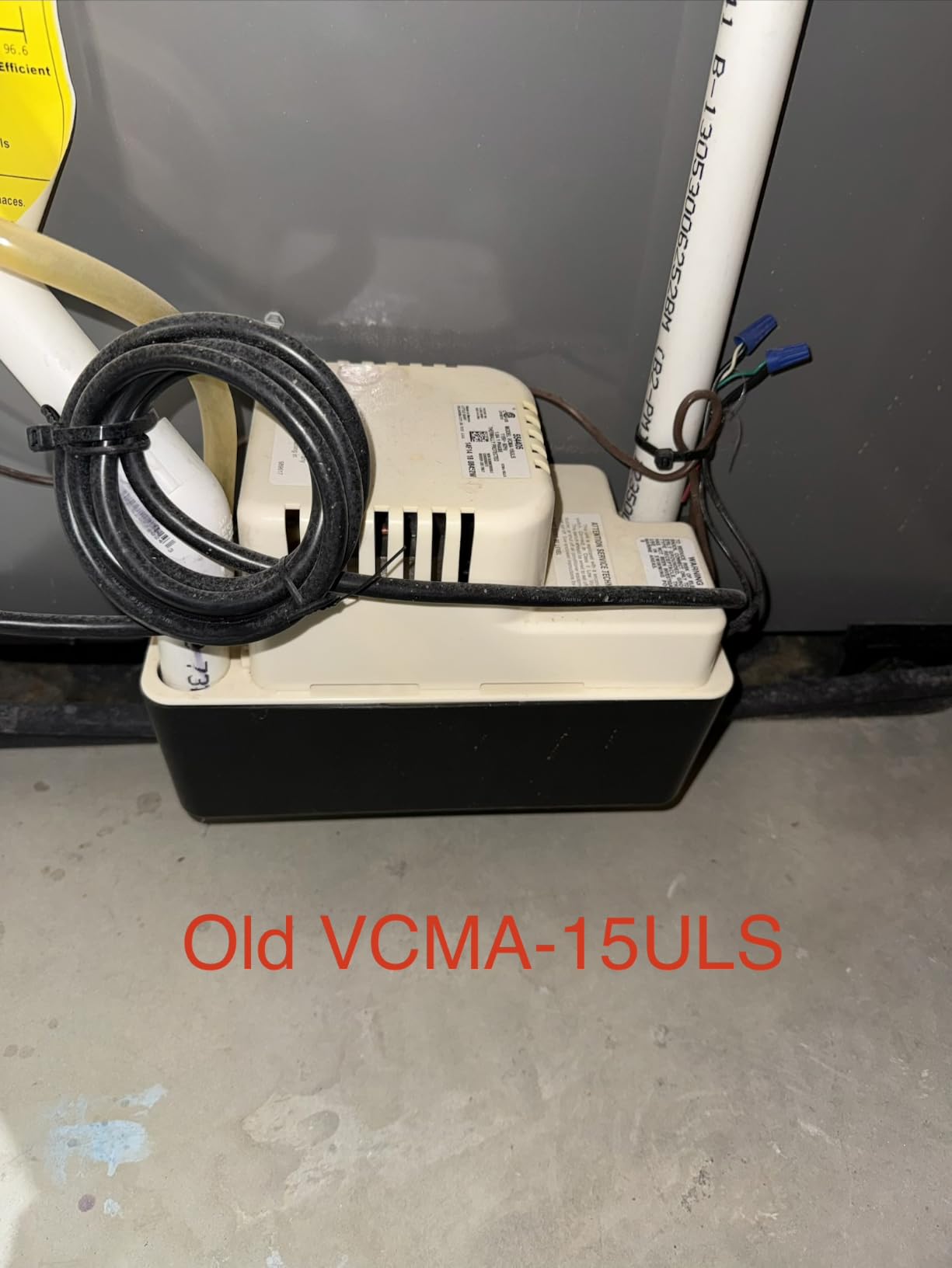 Little Giant VCMA-20ULS 115 Volt, 80 GPH, 1/30 HP Automatic Condensate Removal Pump for HVAC/Refrigeration Systems/Dehumidifiers with Overflow Detection Switch and 6-Foot Cord, White/Black, 554425 customer photo 2
