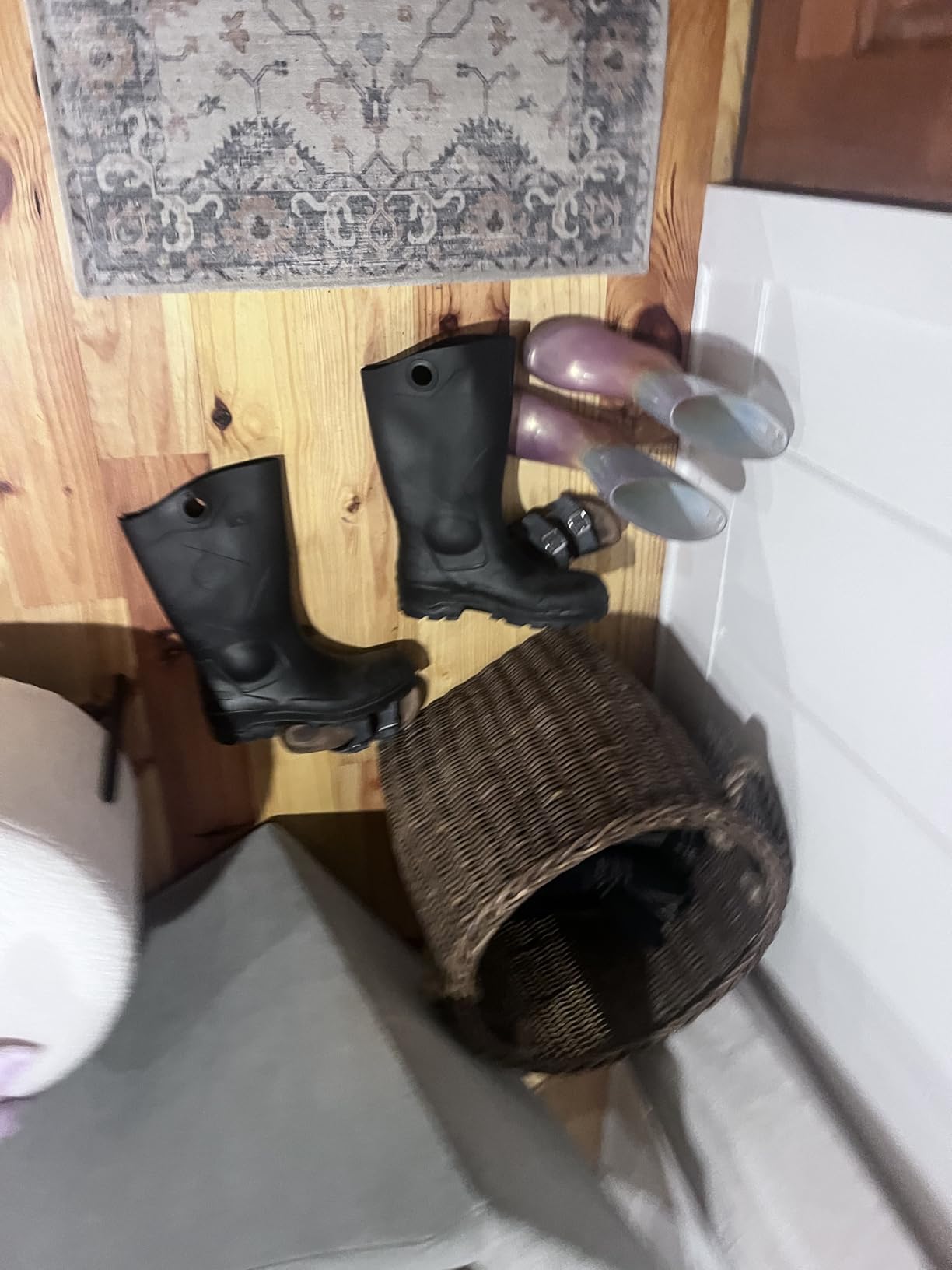 DUNLOP Chesapeake Rubber Boots for men and women, Plain Toe, Black, Size 11 | Lightweight PVC waterproof rain boots with wide calf. For gardening, fishing and work. Pull tab for easy on/off. Made in USA. customer photo 2