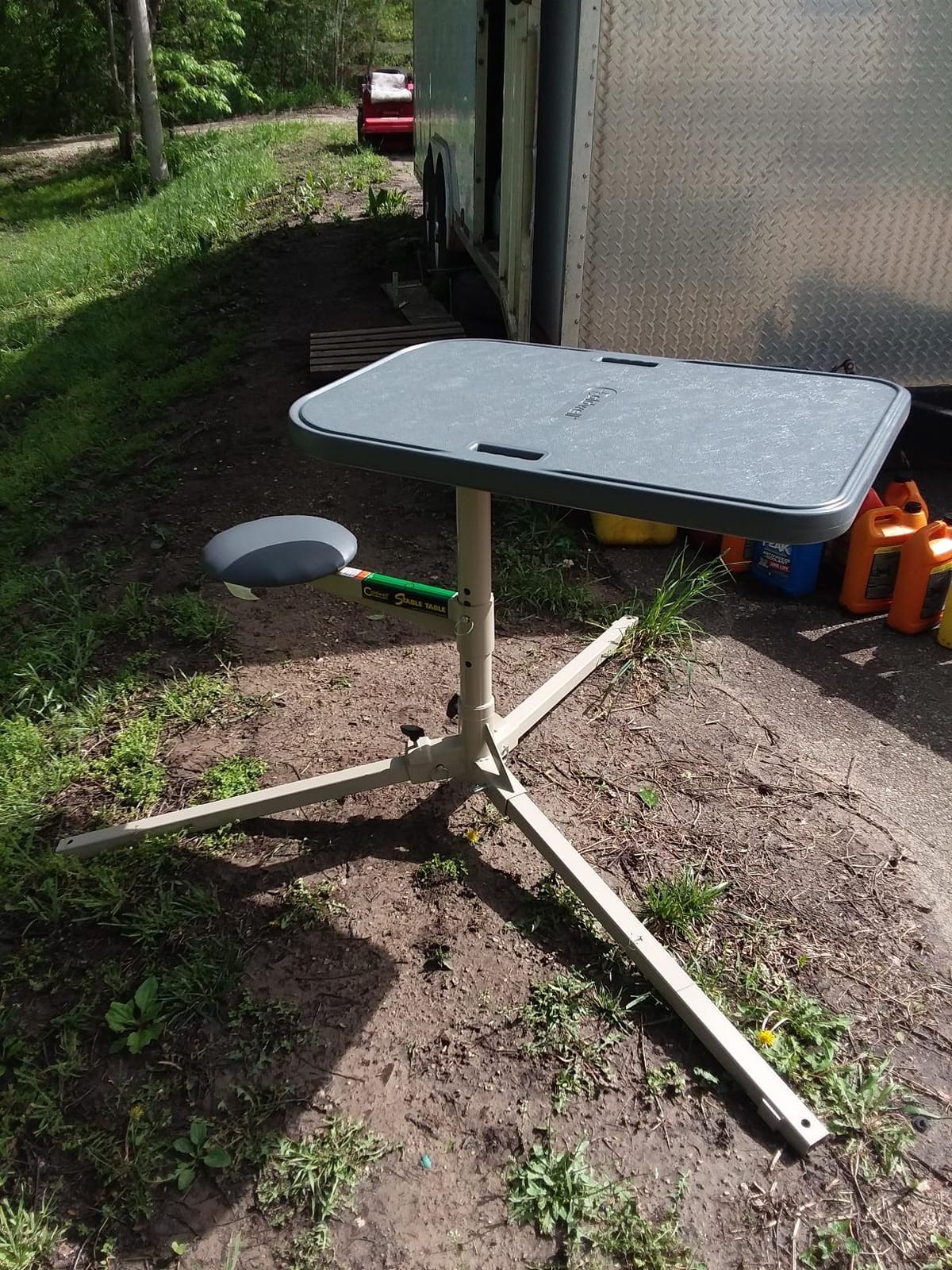 Caldwell Stable Table Shooting Bench, Tripod Frame | Adjustable Leg Angle & Seat Height, 360-Degree Rotating, All-Weather, Ambidextrous, Steel customer photo 2