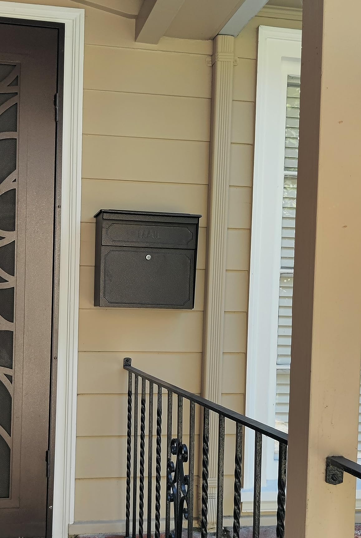 Mail Boss 7174 Townhouse, Bronze Wall Mount Decorative Locking Security Mailbox For Home, Medium customer photo 2