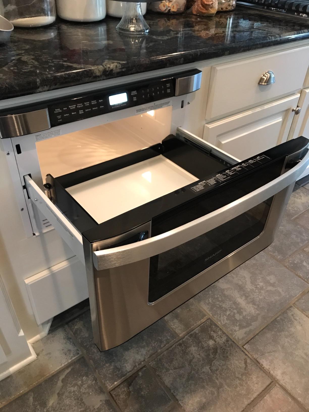 Sharp KB6524PSY 24 in. 1.2 cu. ft. Built-In Microwave Drawer Oven | 1.2 Cubic Feet, 950 Watt, Angled Touch Control Panel customer photo 1