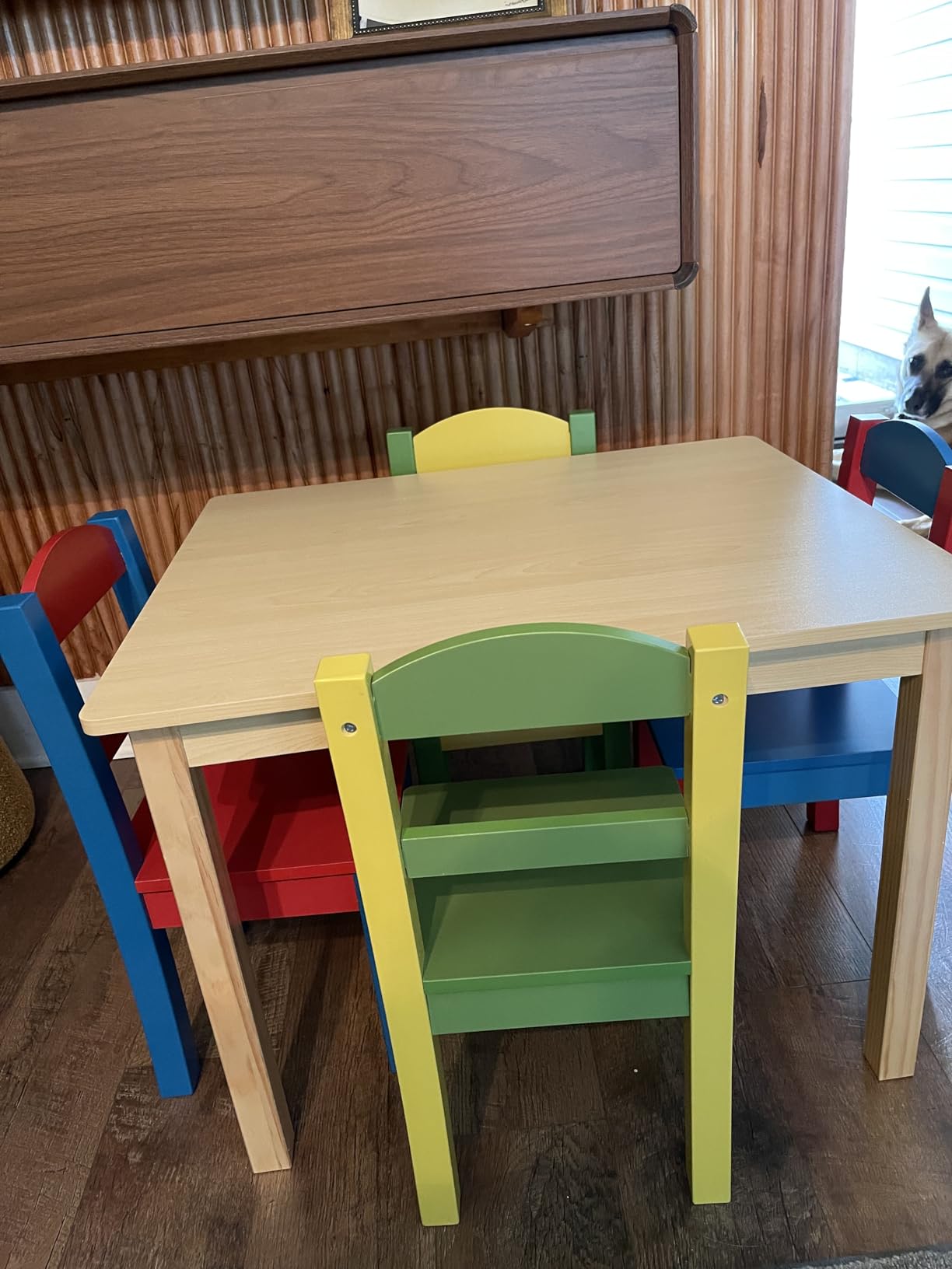 Humble Crew Toddler Table and Chair Set for Kids, Wood Activity Furniture customer photo 2