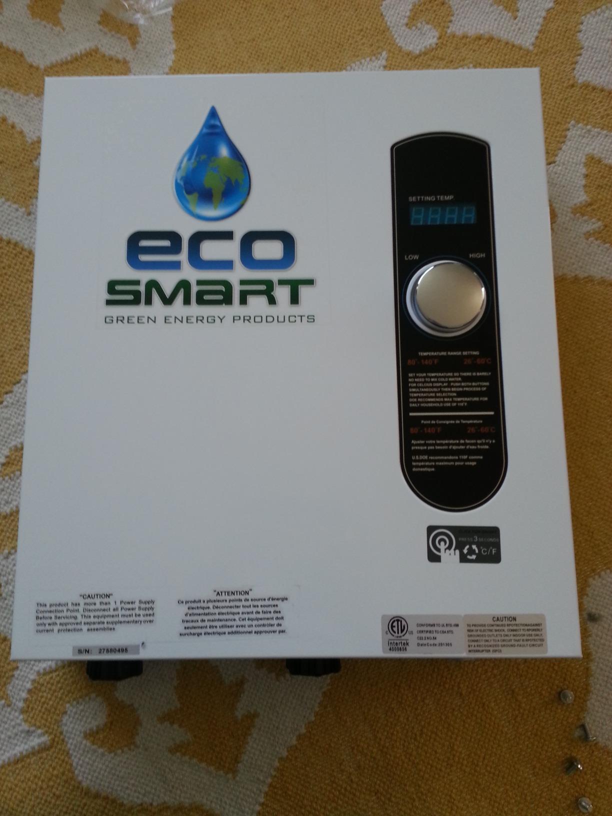 EcoSmart ECO 27 Electric Tankless Water Heater, 27 KW at 240 Volts, 112.5 Amps with Patented Self Modulating Technology customer photo 2