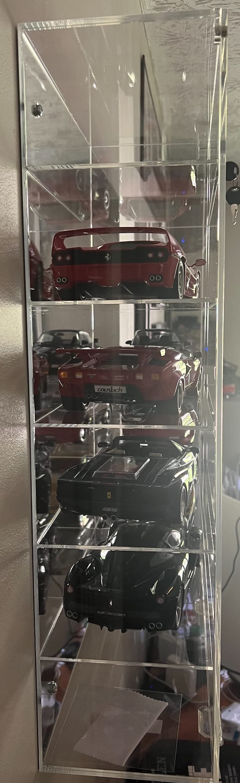 Clear Acrylic Display Case for 1:24 Scale Diecast Toy Model Cars Hot Small Toy Wheels Storage Showcase, 98% UV Protection, 4mm Thick Acrylic 24 Compartments customer photo 2