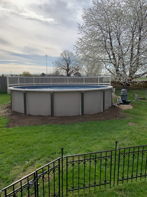 24-Inch Taupe Premium Resin Above-Ground Pool Fence Base Kit A - 8 Sections customer photo 2